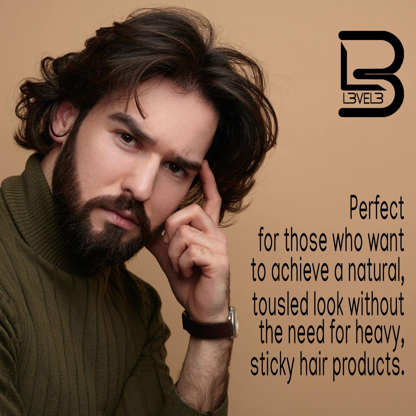 L3 - Travel Styling Powder - Small 0.18 oz for Travel - Natural Look Mens Powder