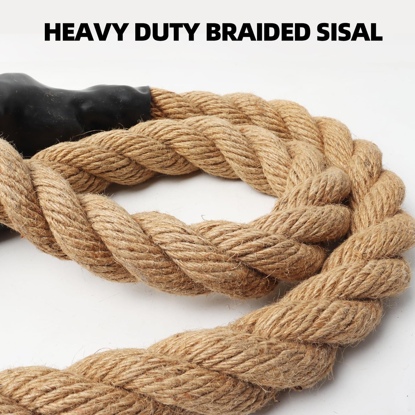 GSE Games & Sports Expert Gym Sisal Climbing Rope, Heavy Workout Rope for Indoor/Outdoor Workouts. Great for Climbing Exercises, Strength Training - 6,10,15,20,25,30,40,50 Feet Lengths Available