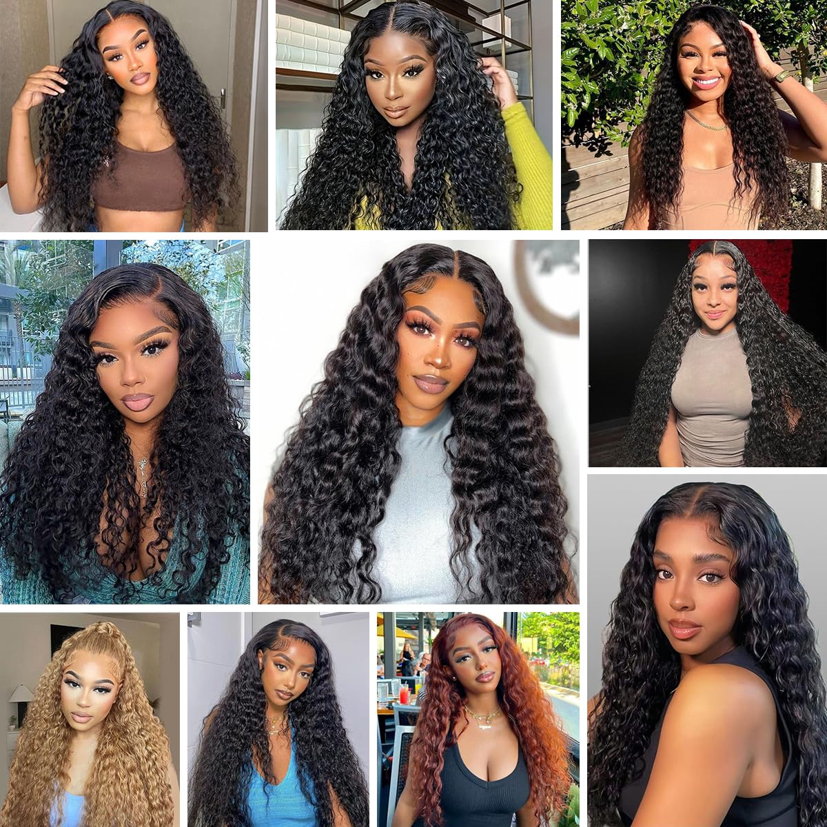 12A Deep Wave Human Hair Bundles 20 20 20Inch Curly Bundles Human Hair 100% Unprocessed Human Hair Bundles Deep Wave Weft Extensions Weave Natural Black 300g