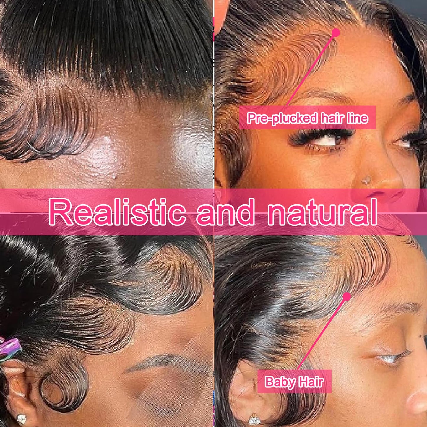 360 Lace Front Wigs Human Hair Pre Plucked,Glueless Virgin Human Hair Wave 360 Lace Frontal Wigs for Black Women With Baby hair (360 lace front wigs human hair loose wave, 22inch)