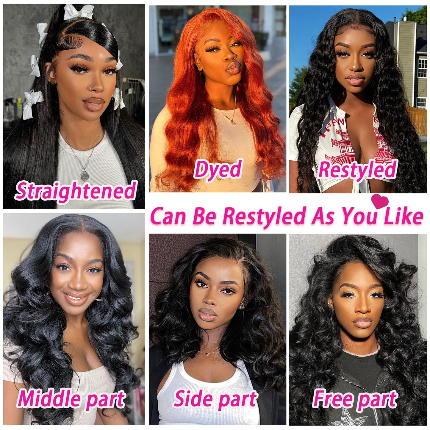 250 Density HD Lace Front Wigs Human Hair Loose Wave 13x4 Lace Front Wigs Human Hair Glueless Transparent Bouncy Body Wave Lace Frontal Wigs For Black Women Pre Plucked with Baby Hair 22 Inch