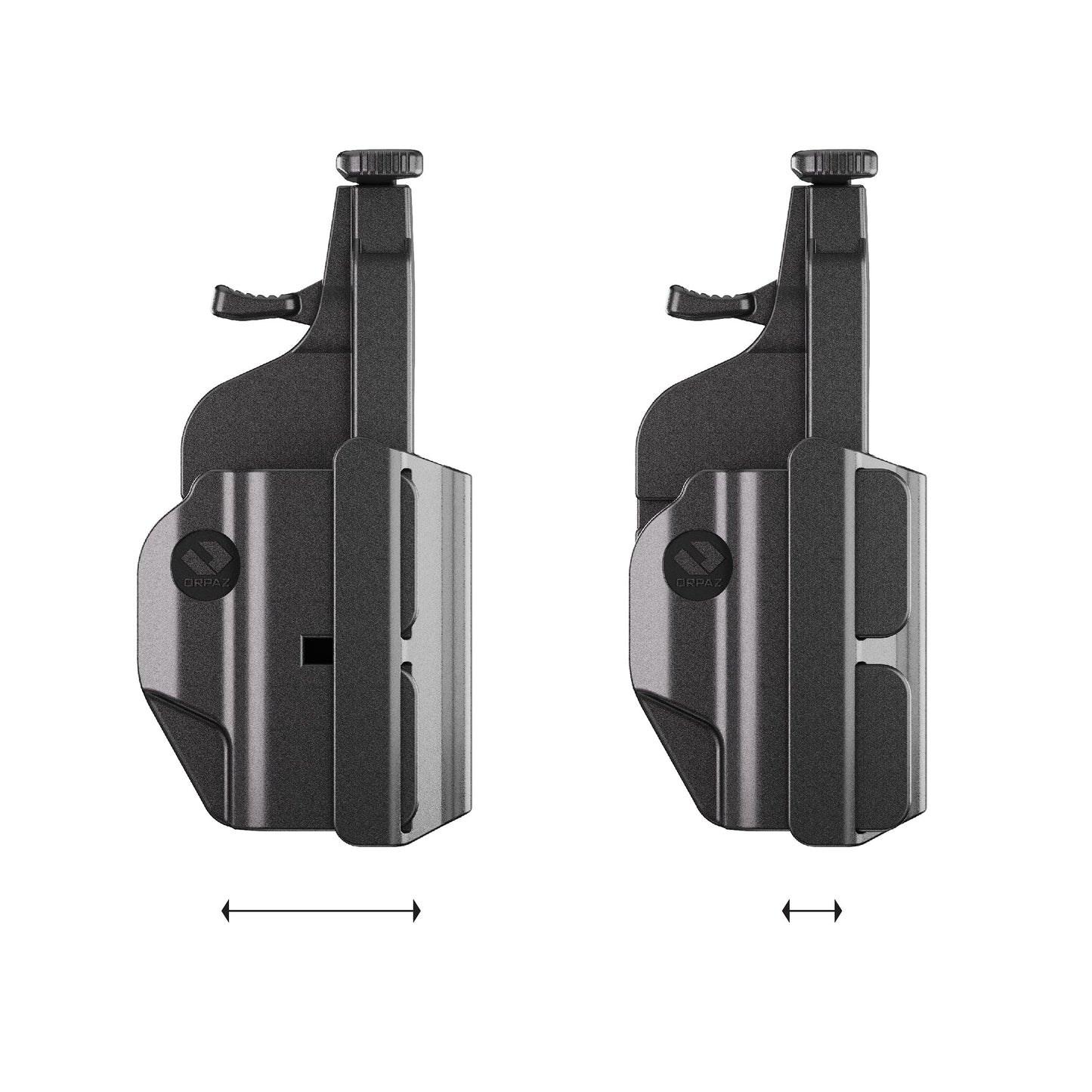 Orpaz T41 Adjustable and Modular Gun Holster Compatible with OWB Gun Holder with Light/Laser/Optics, Paddle Holster - Unisex - Will Secure Your Handgun with a Tactical Appearance