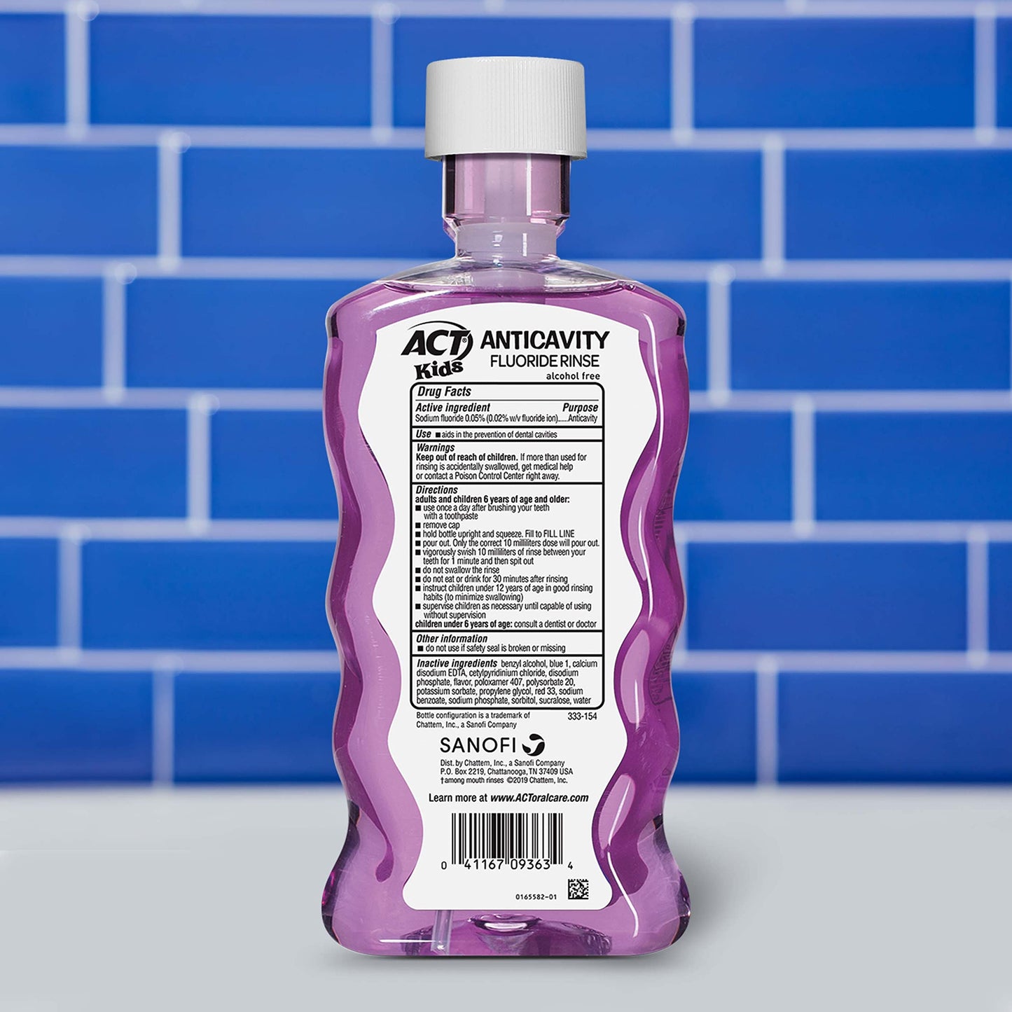 ACT Kids Anticavity Fluoride Rinse 16.9 fl. oz. Groovy Grape with Cup and Toothpaste 4.6 oz. Wild Watermelon