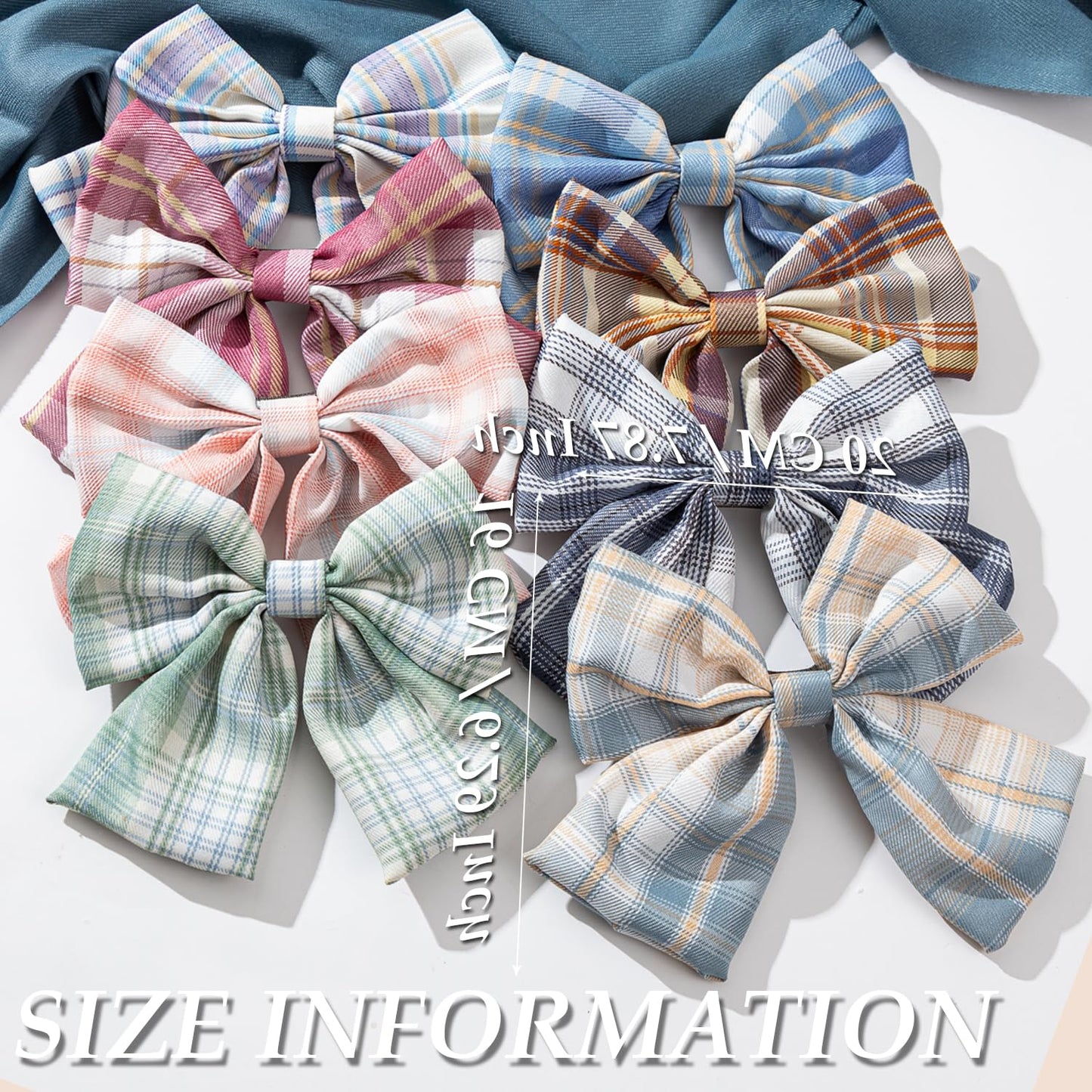 8 PCS Hair Bows for Women Girls,Hair Bows,Bow-knot Hair Clips for Women Thick Hair & Thin Hair,Big Bows Hair Clips,Nonslip Bows Claw Clips for Women