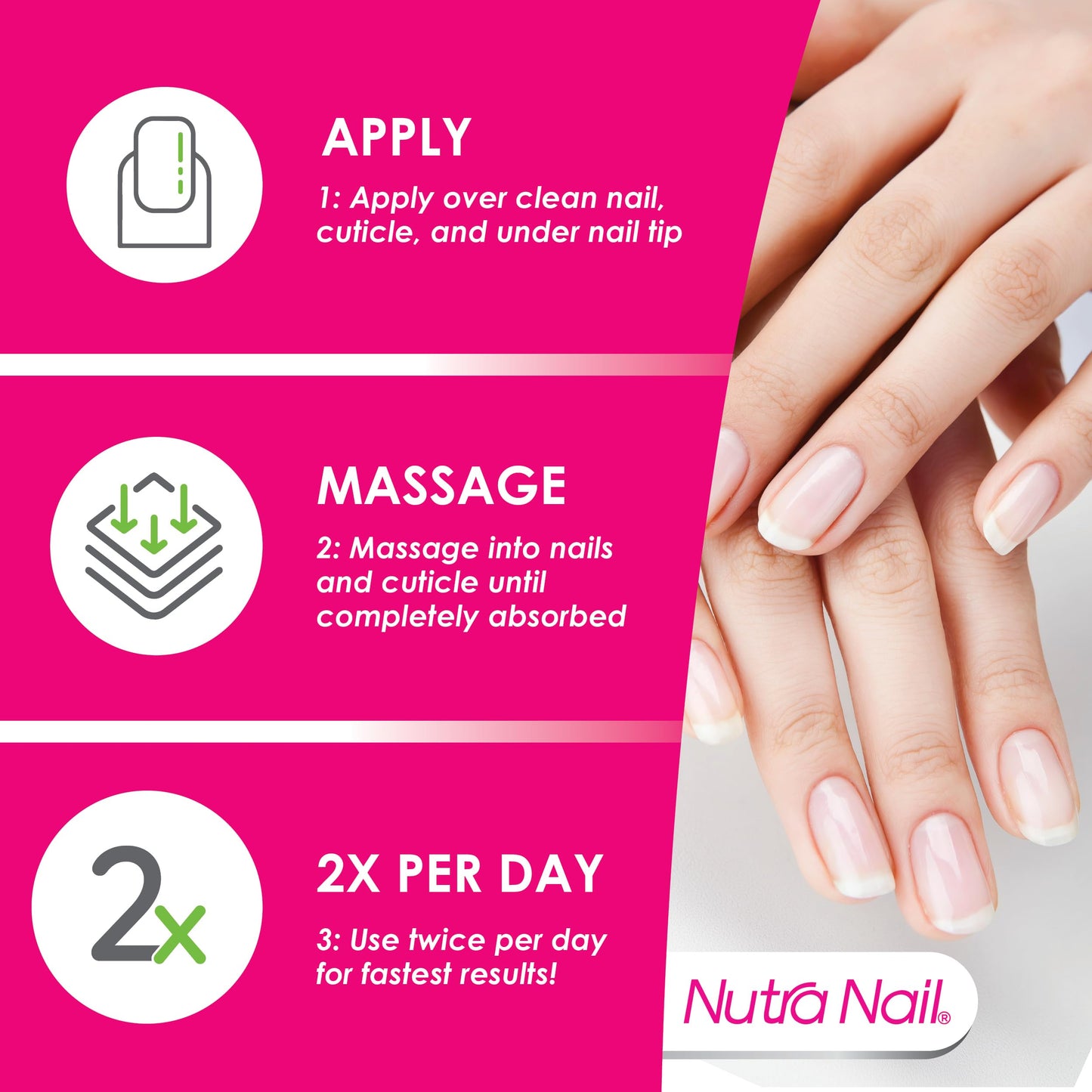 Nutra Nail 5 to 7 Day Growth Treatment - Fast Nail Strengthener Repair Serum Formula (0.47 fl oz) (Pack of 2)