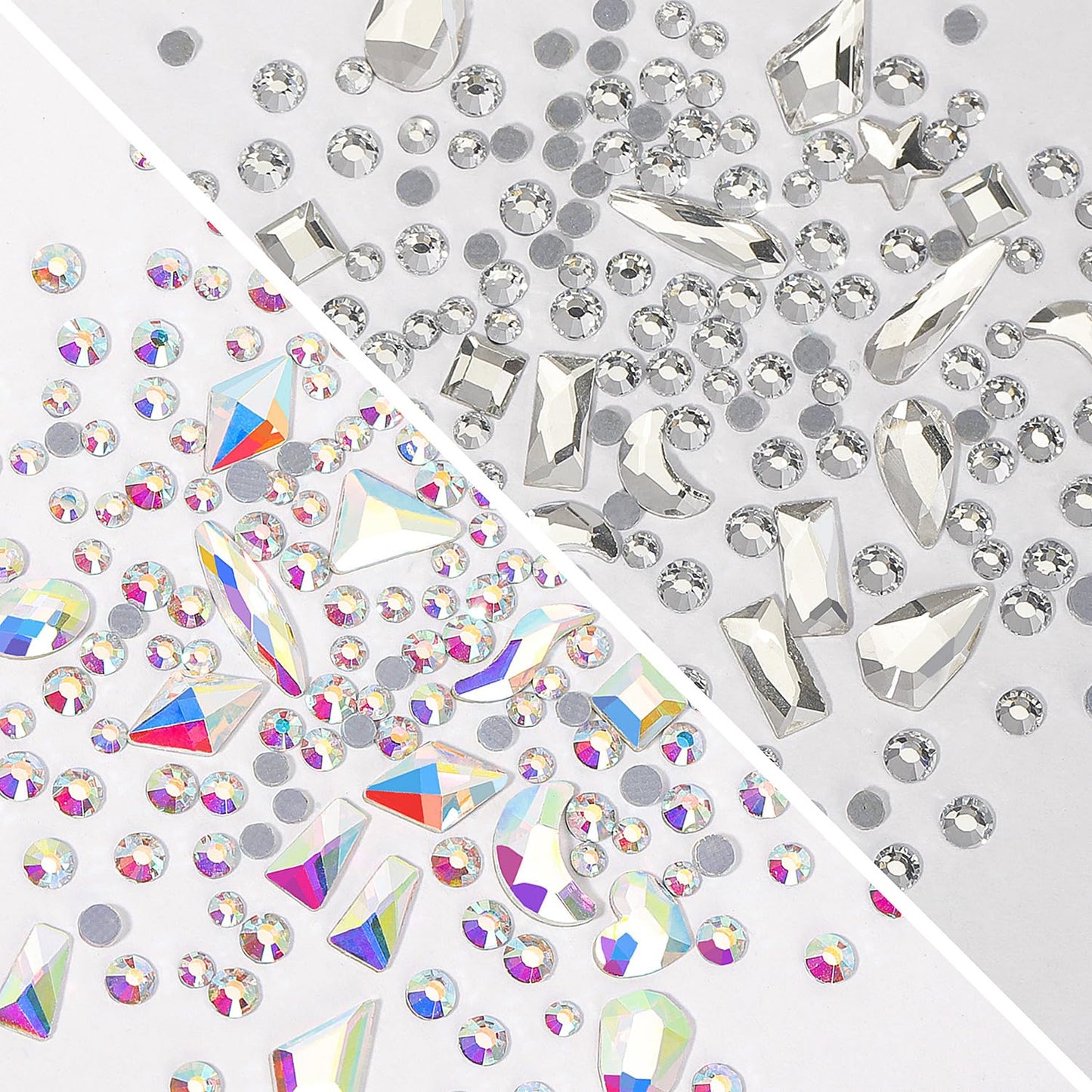 3D Nail Art Charms Gold Nail Micro Caviar Beads Rhinestones for Acrylic Nails Mix Size Multishape AB Nail Rhinestones Nail Crystal Studs Flatback Pearl Kit for Nail DIY Craft Decoration