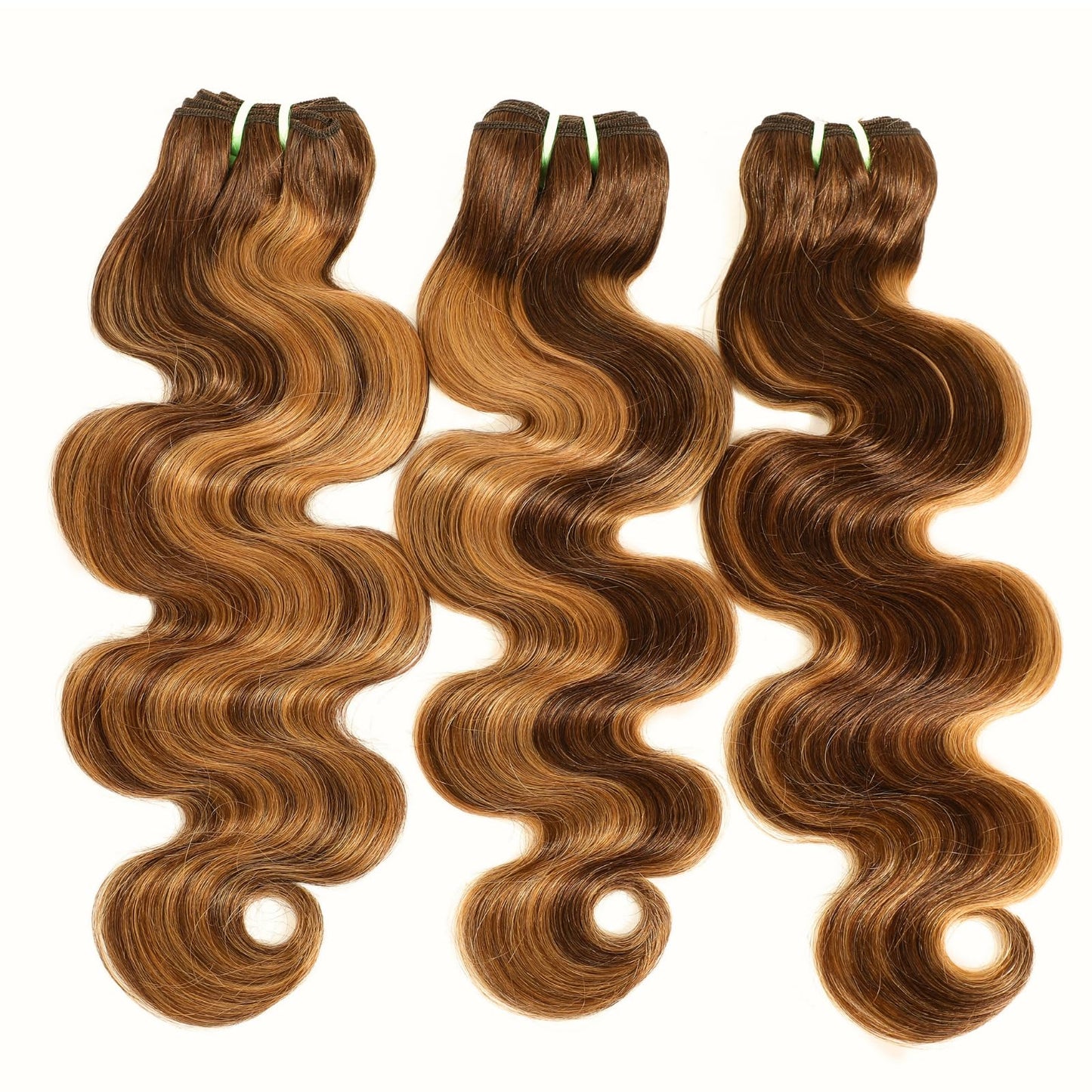 12A Double Drawn Highlight Honey Blonde Thick Raw Virgin 3 Bundles Human Hair Body Wave, Shed Free Colored 4/27 Real Piano Color Ombre Human Hair Bundles Quick Weave 14 16 18 Inch