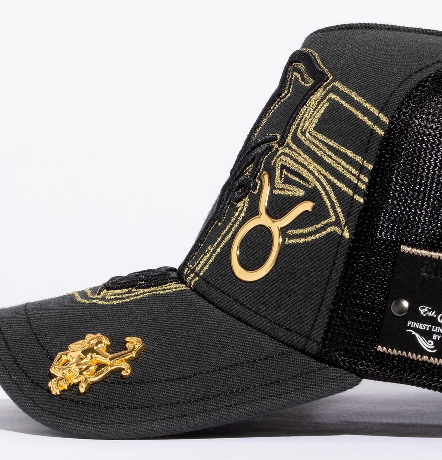 Red Monkey Designs Red Monkey Taurus Black RM1426 Zodiac Series Fashion Unisex Limited Edition Mesh Trucker Hat Cap