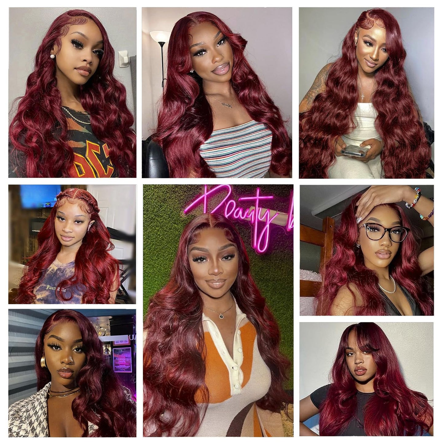 24 Inch 99J Burgundy Lace Front Wigs Human Hair 13x6 Lace Front Wigs Human Hair Body Wave HD Transparent with Baby Hair Red Wine Glueless Lace Front Wigs Human Hair Wigs for Women 180 Density