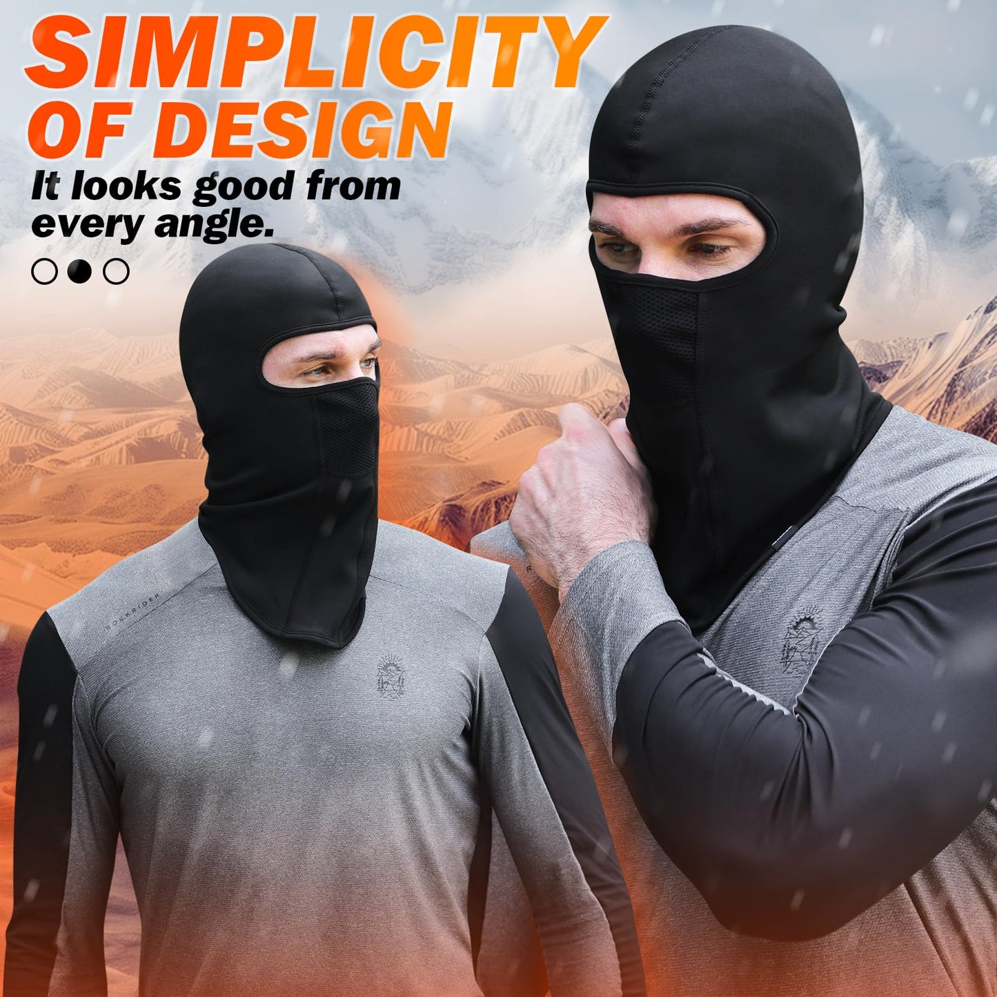 GXCROR Ski Mask Breathable Balaclava Windproof Winter Thermal Face Cover for Cold Weather Skiing Motorcycle for Men and Women