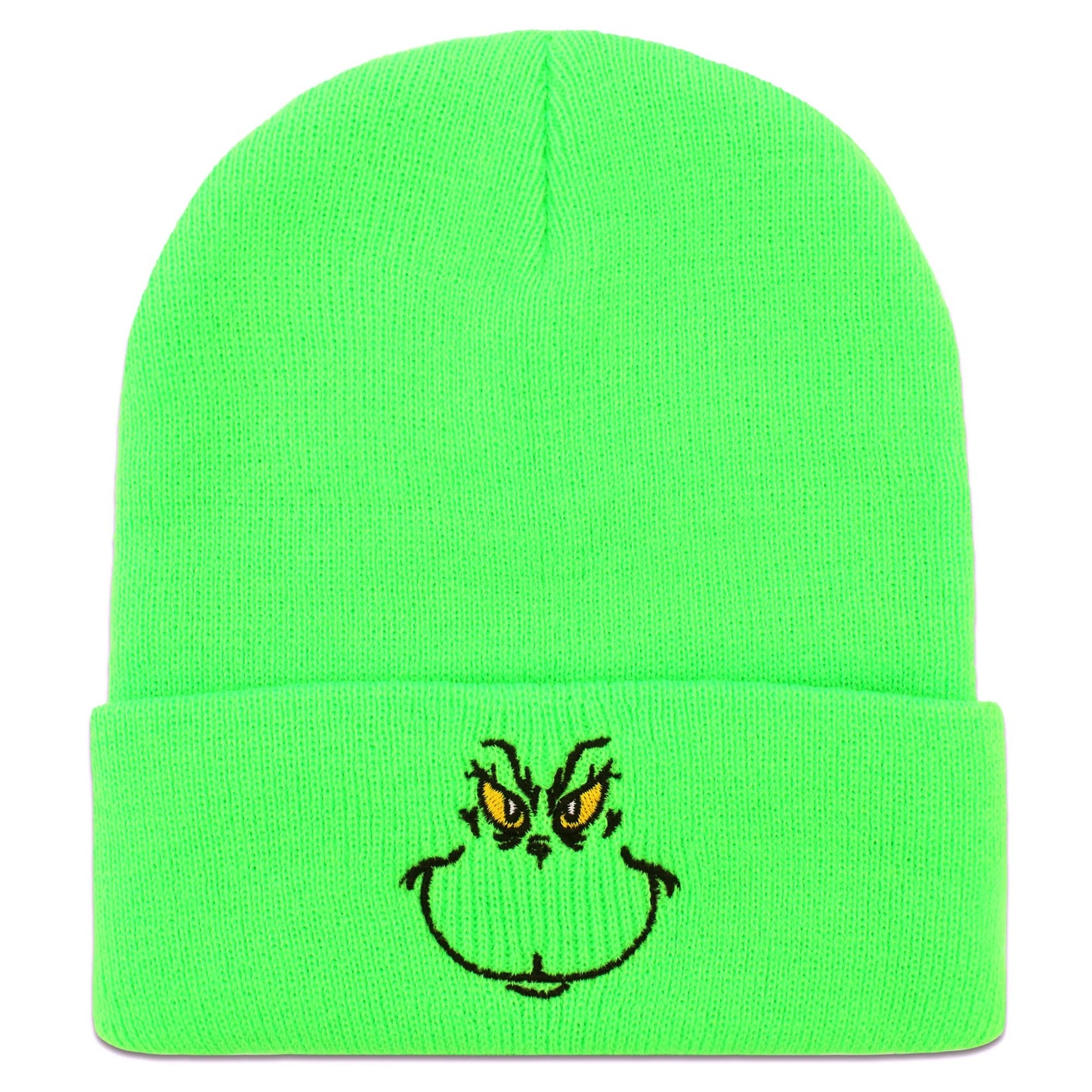 Ohjijinn Christmas Beanie Knitted Hats, Xmas Green Hat Slouchy Warm Cap, Winter Soft Headwear Funny Christmas Hat for Men Women Unisex (Green01)