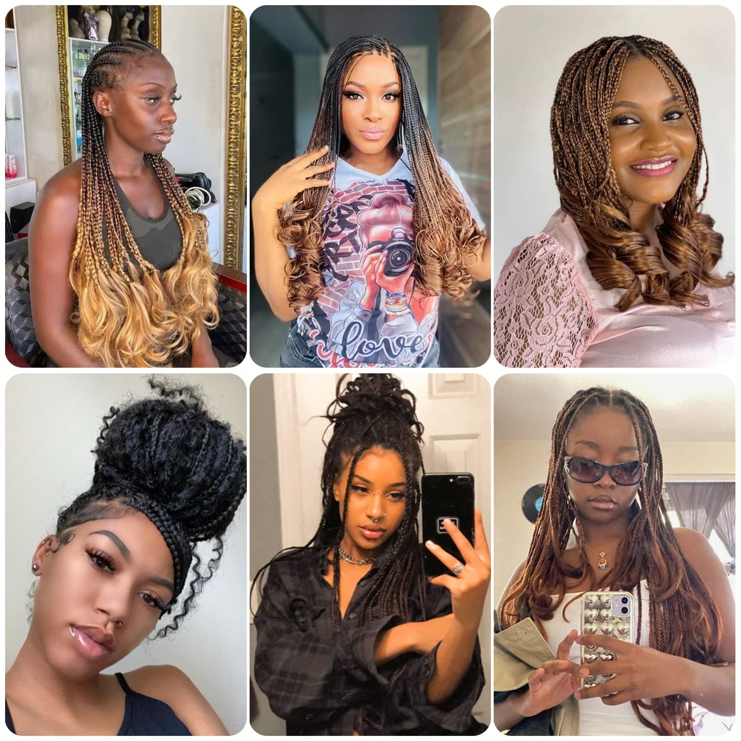 French Curly Braiding Hair 14 Inch 8 Packs Curly Braiding Hair Pre Stretched for Goddess Braids French Curls Braiding Hair With Curly Ends French Curl Crochet Hair for Black Women(T/Gray)
