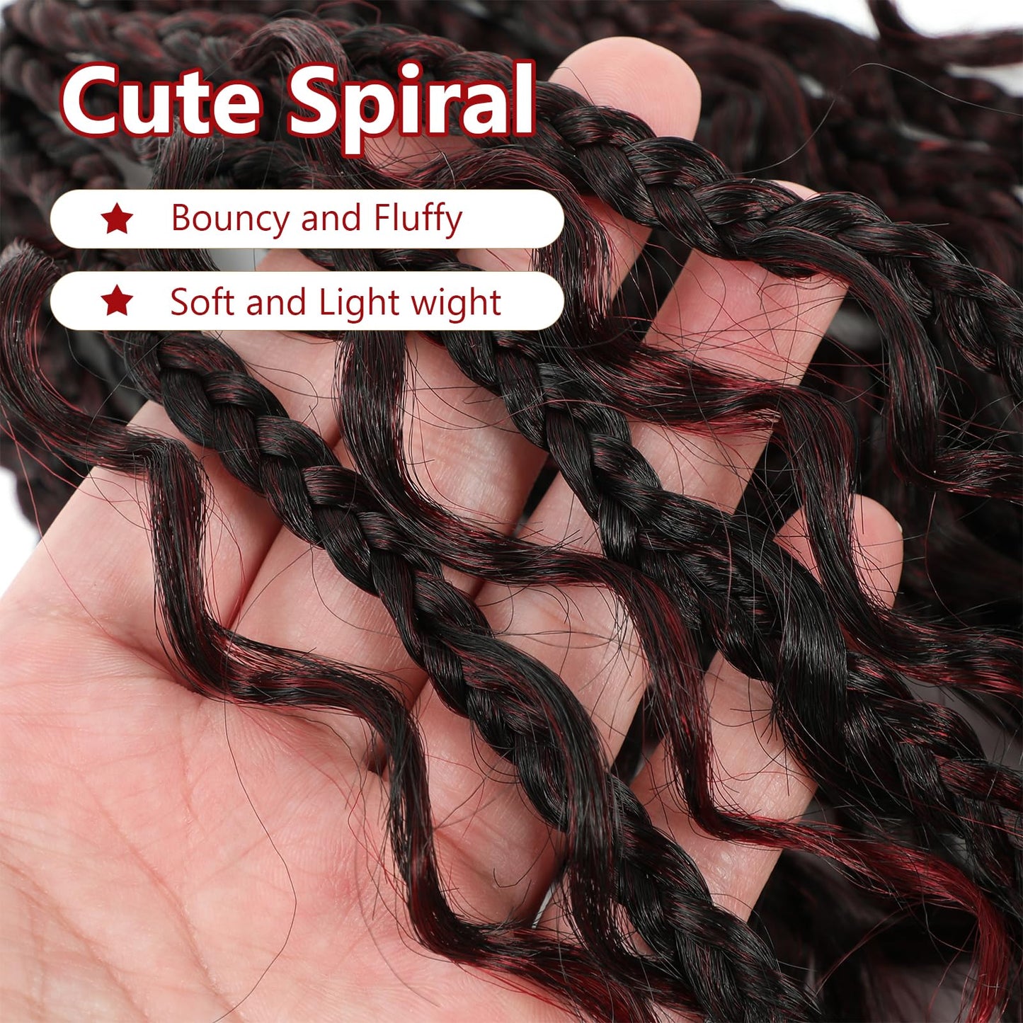 8 Packs Crochet Box Braids-18 Inch Boho Box Braids Crochet Braids Hair Bohomian Box Braid Crochet Hair Synthetic Braiding Hair Goddess Box Braids Crochet Hair for Black Women(1B/350#)…
