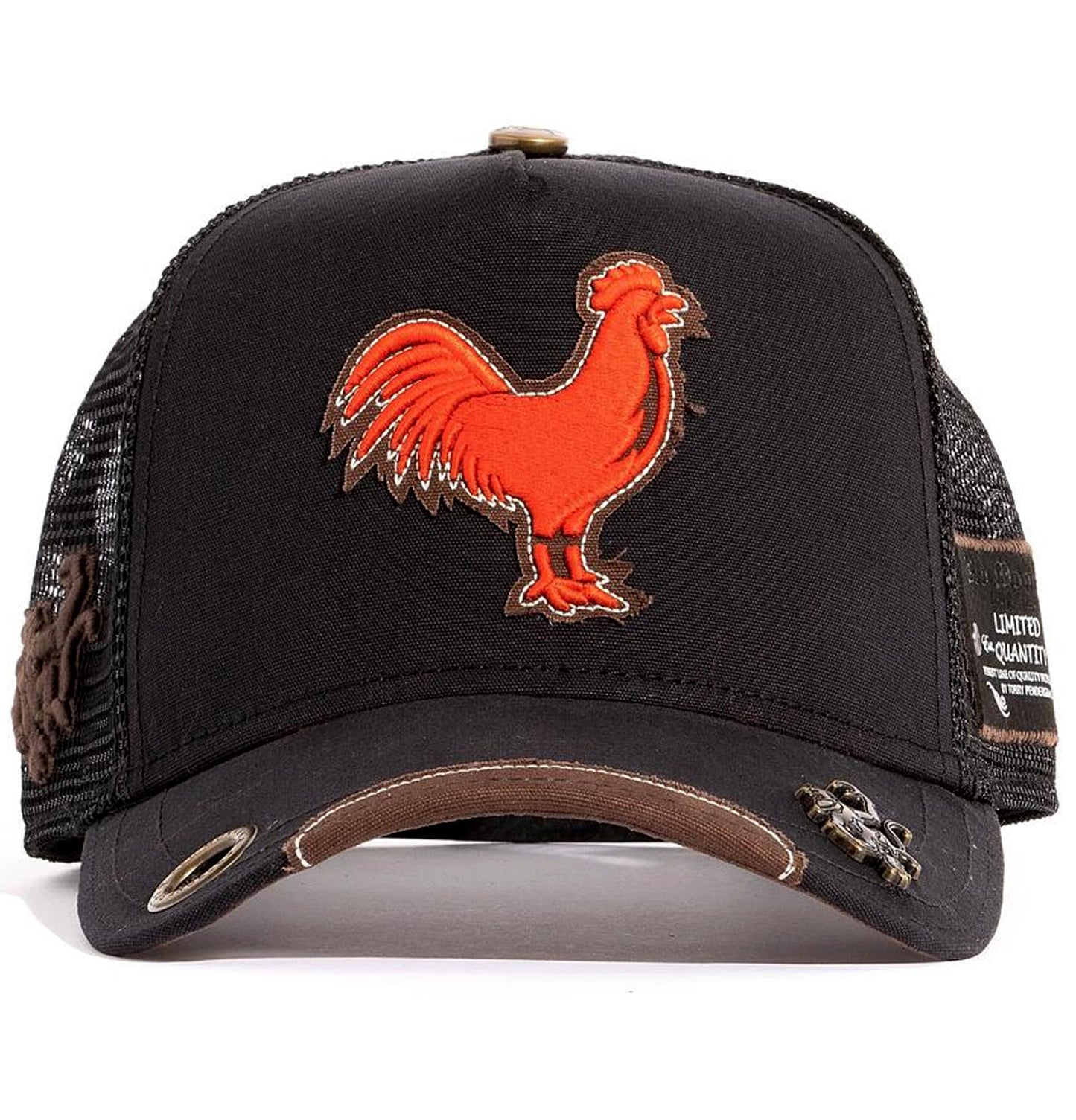 Red Monkey The Cock RM1387 Fashion Unisex Limited Edition Trucker Hat Cap | 2 Colors (Black)