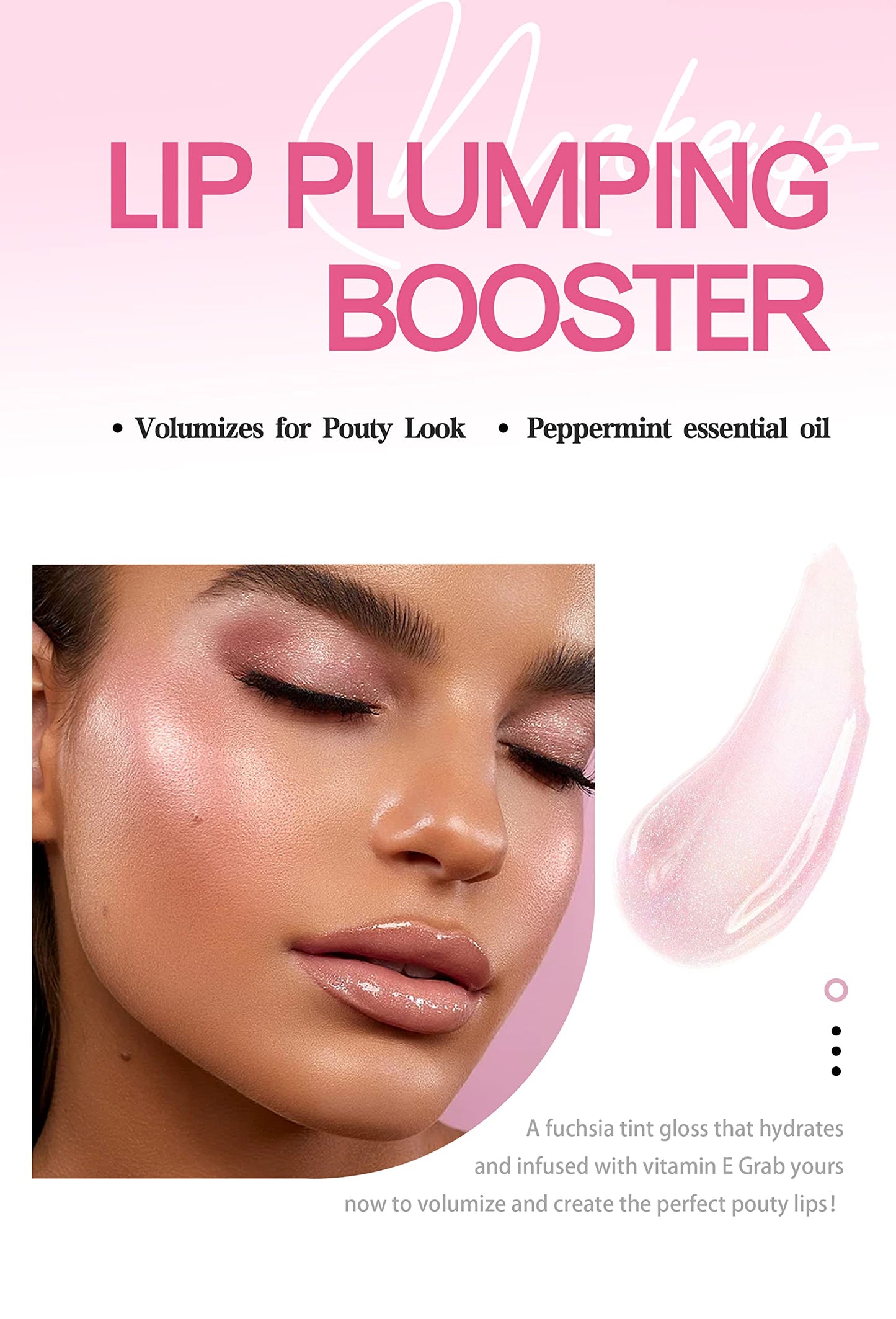 Easilydays Lip Gloss Plumper Glossy Lip Lipstick, Lifter Gloss, Hydrating, Volumizes, High-Shine, Lip Plumping Lip Glass Mirror Lip Glaze Lip Makeup, Plump And Pout Lip Plumper for Women Girls
