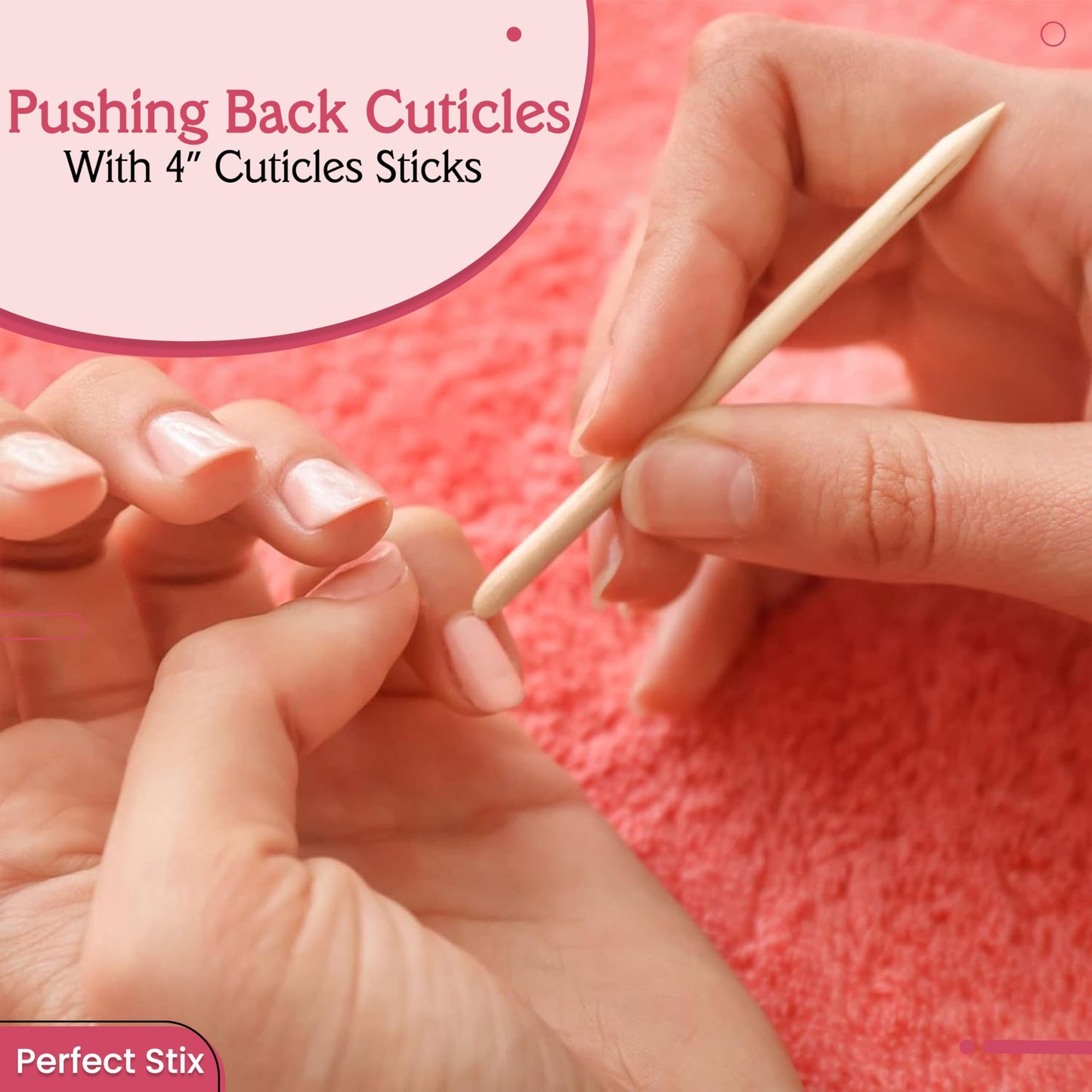 4" Wooden Cuticle Sticks/Natural Wood/Pedicure/Manicure Cleaning and Nail Care- Package of 200ct