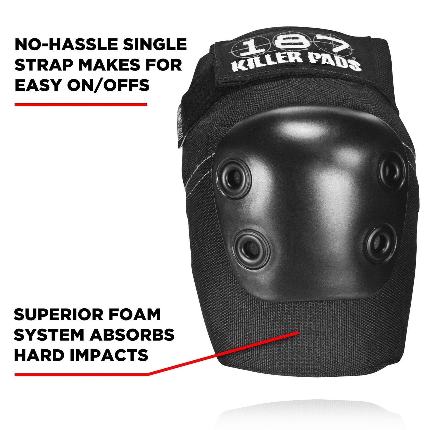 187 Killer Pads Slim Elbow Pad, Black, Large