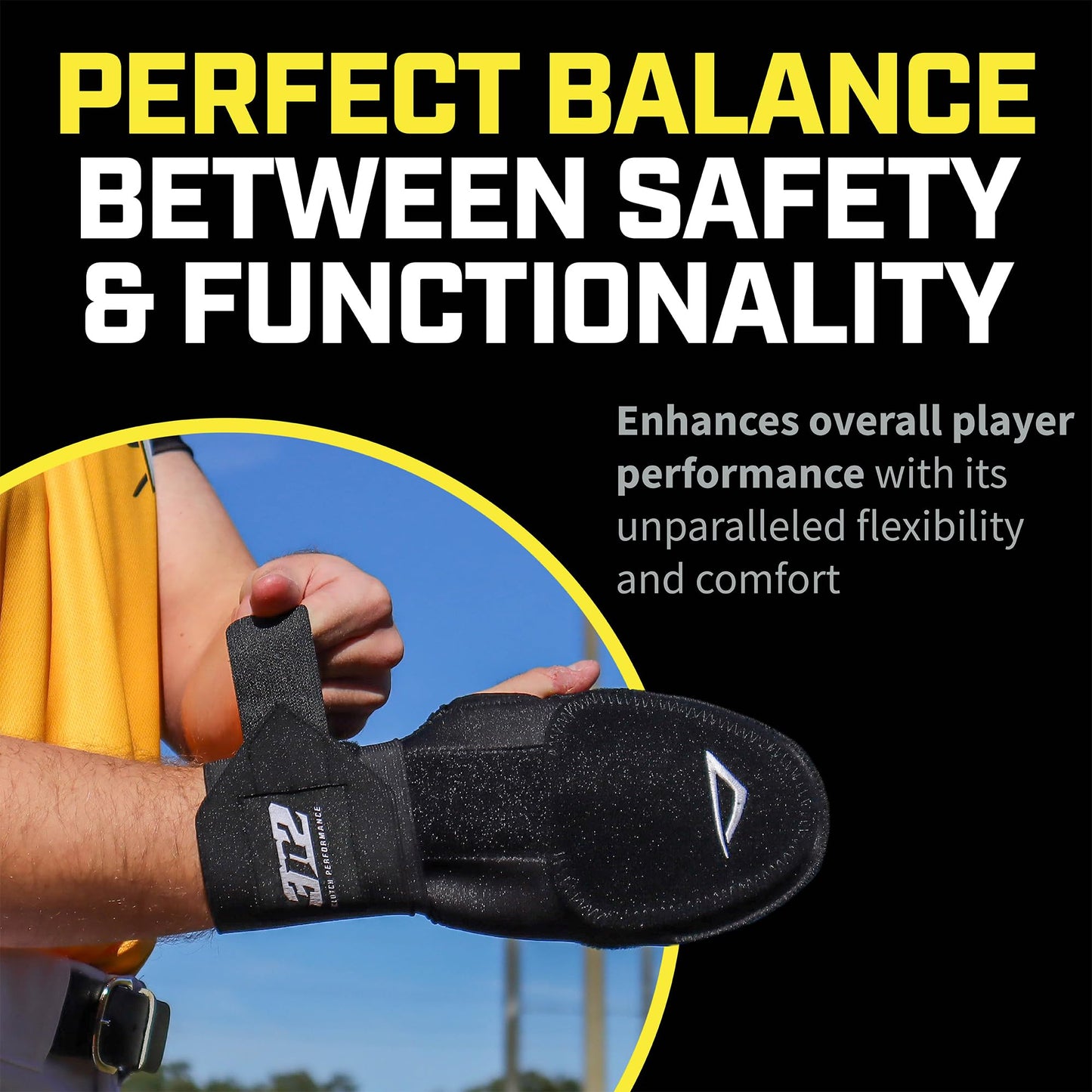 3N2 Protective Sliding Mitt for Baseball or Fastpitch Softball, Youth or Adult, Hand & Wrist Protection for Base Running, Sliding Glove with Adjustable Compression Strap - Ghosted