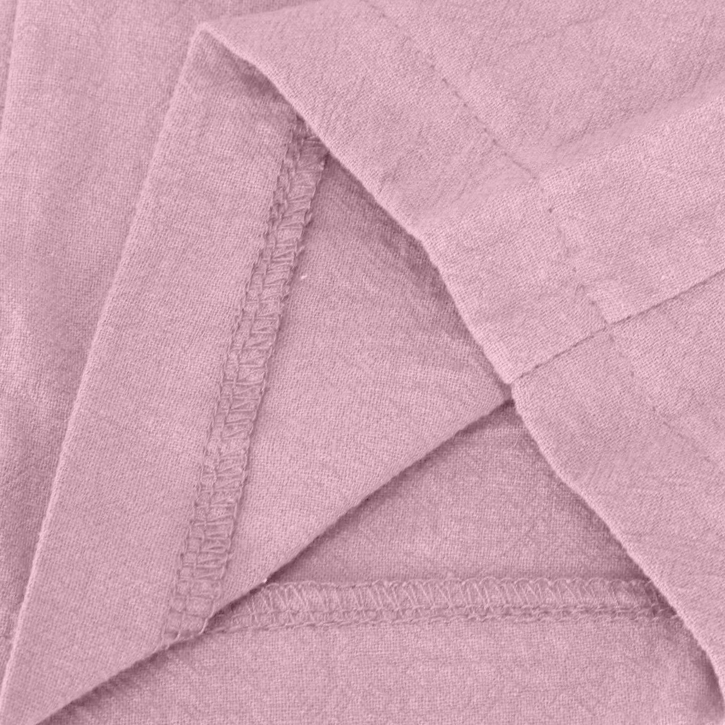 2024 Linen Pants Women Straight Leg Pants Summer Casual Drawstring High Waisted Cotton Loose Trousers with Pockets Pink