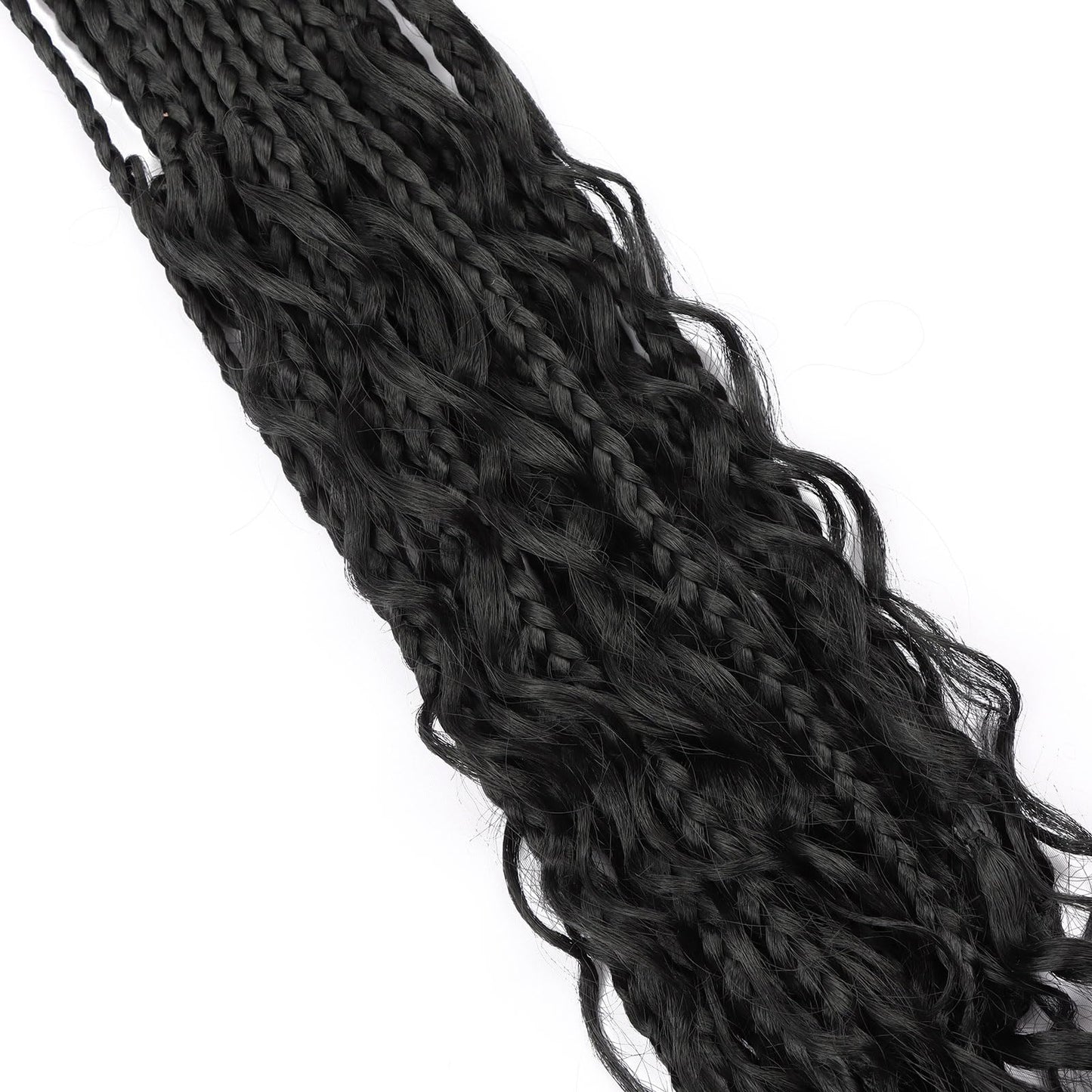 24 Inch Goddess Box Braids Crochet Hair for Black Women 8 Packs Bohomian Crochet Box Braids Pre-looped Boho Box Braids Crochet Braids Synthetic Braiding Hair Extension 1B