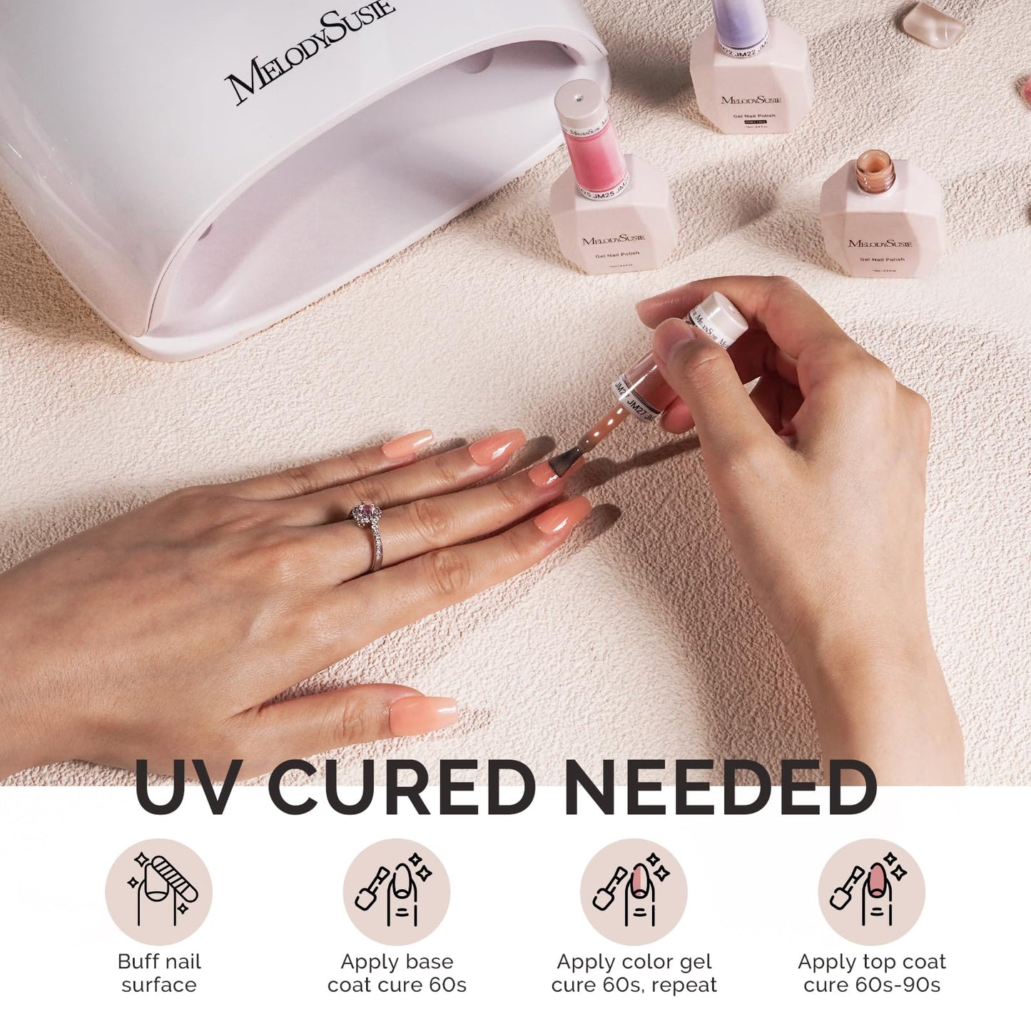 MelodySusie Jelly Purple Gel Polish, 0.5Fl.oz Jeweliver Jelly Gel Nail Polish Translucent Purple Deep Color Sheer Nails Soak Off UV LED Light Cure Gift for Women Nail Art Manicure JIG28