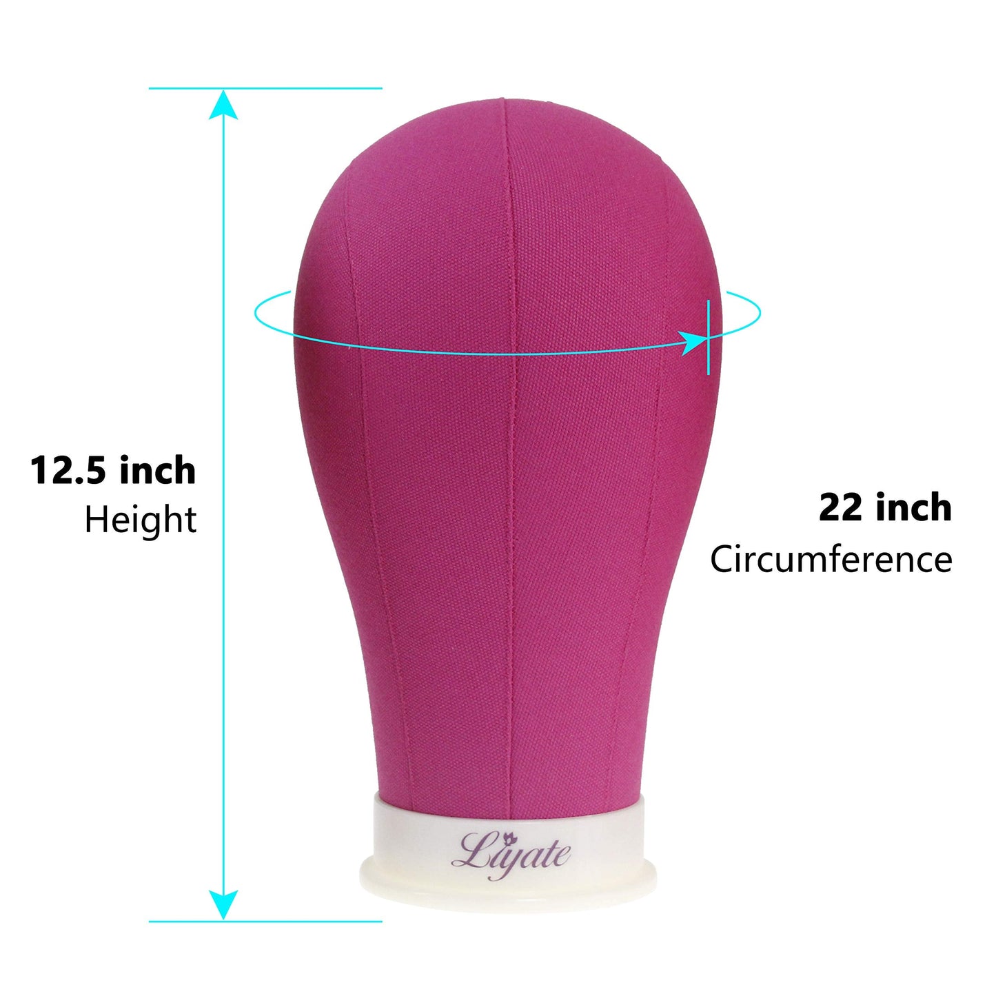 22 Inch Wig Head, Mannequin Wig Head With Stand, Canvas Block Head for Wigs Making Display Styling with Wig Caps,Mannequin Head with Mount Hole, Rosy Head