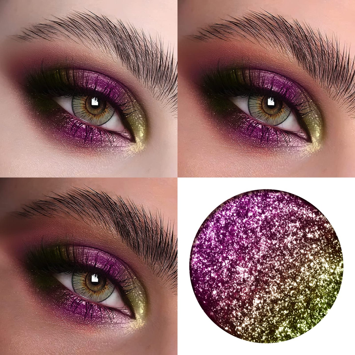FOCALLURE Chameleon Cream Eyeshadow,Intense Color Shifting Creamy Eye Shadows,Highly Pigmented Metallic,Shimmer,Multi-Reflective Finishes,Moonlight Disco