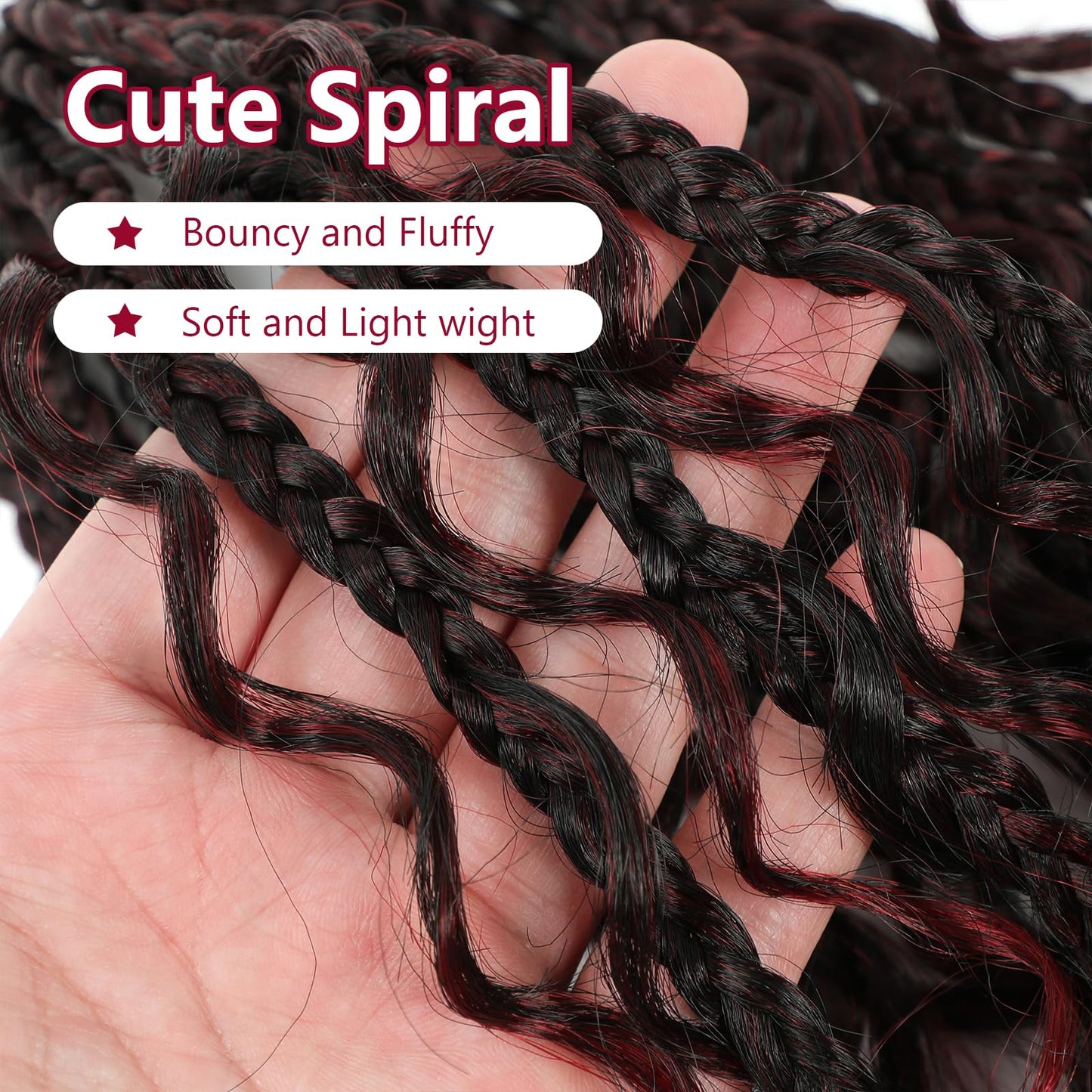 8 Packs Crochet Box Braids- 10 Inch Bohomian Box Braid Crochet Hair Boho Box Braids Crochet Braids Hair Synthetic Braiding Hair Goddess Box Braids Crochet Hair for black women (10(8Packs), 1B/Bug)
