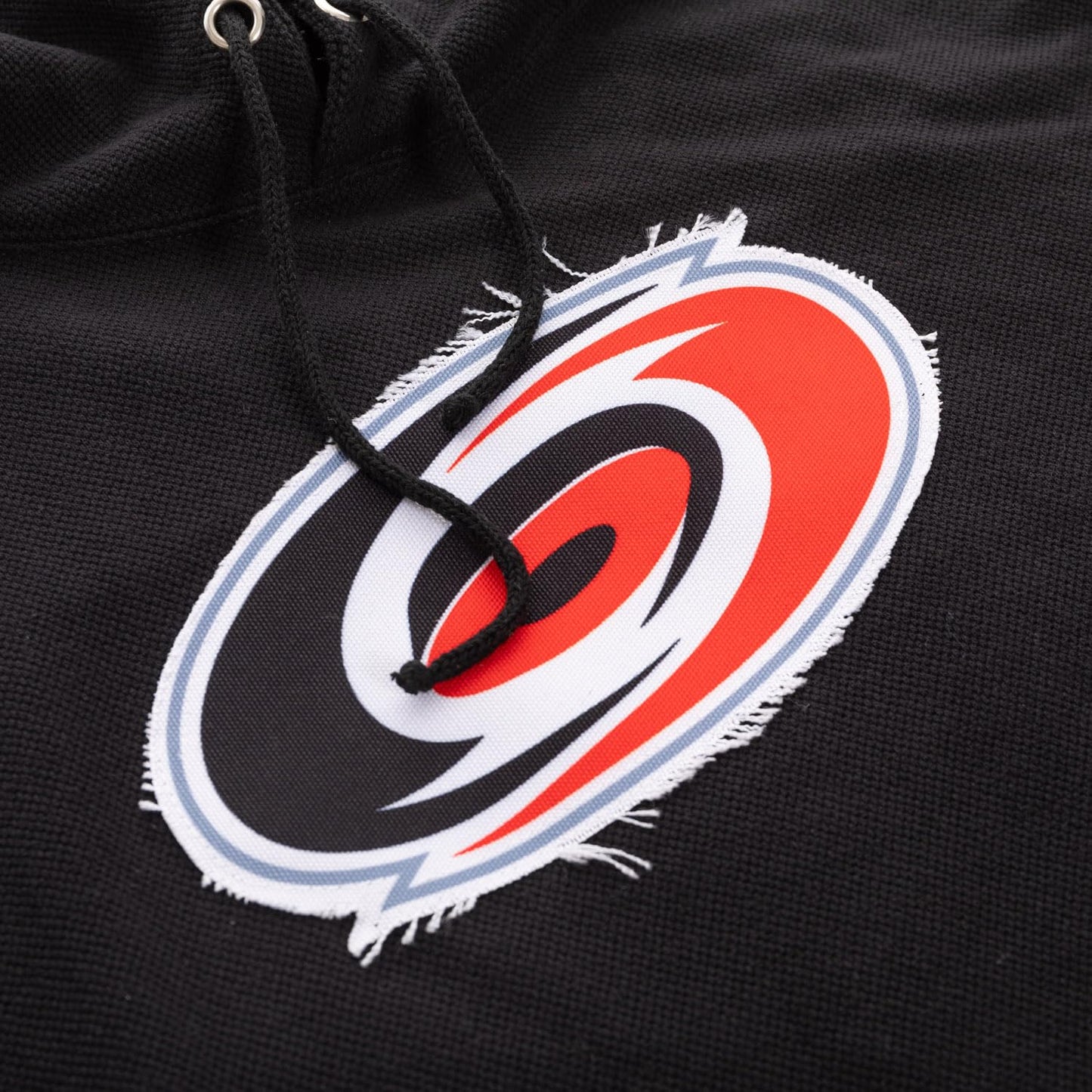 Calhoun NHL Surf & Skate Unisex Waffle Frayed Patch Pullover Hoodie – The Coastal Collection (Carolina Hurricanes, Medium)