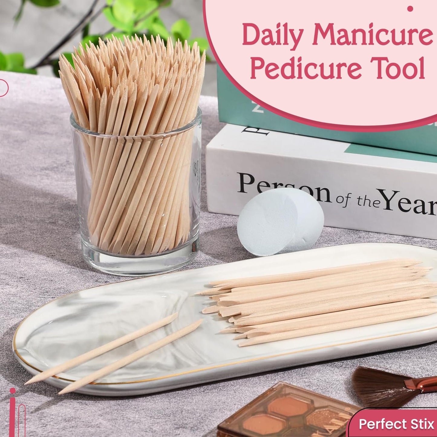 4" Wooden Cuticle Sticks/Natural Wood/Pedicure/Manicure Cleaning and Nail Care- Package of 200ct