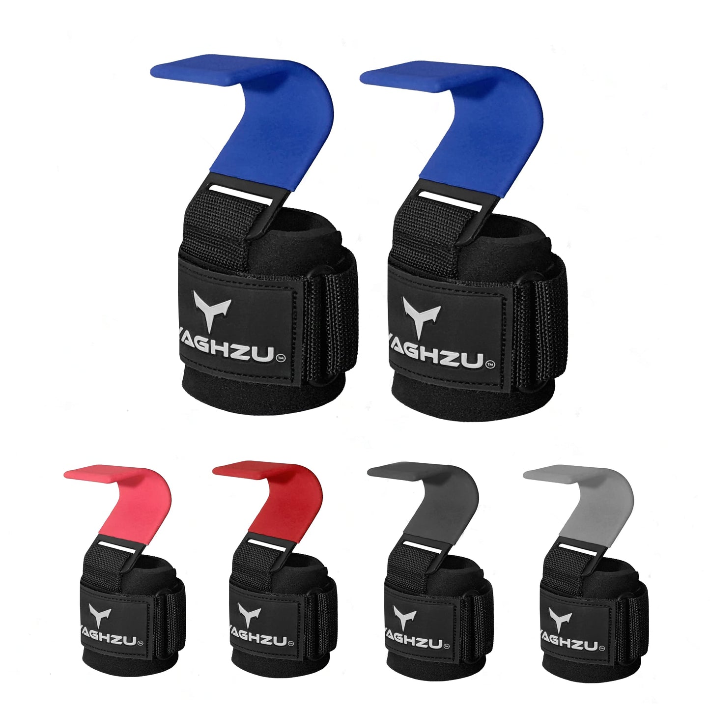 YAGHZU Weight Lifting Hooks, Padded Weight Lifting Straps Wrist Straps for Men and Women, Premium Deadlift Straps for Weightlifting and Powerlifting, Weight Lifting Gloves for Pull Ups