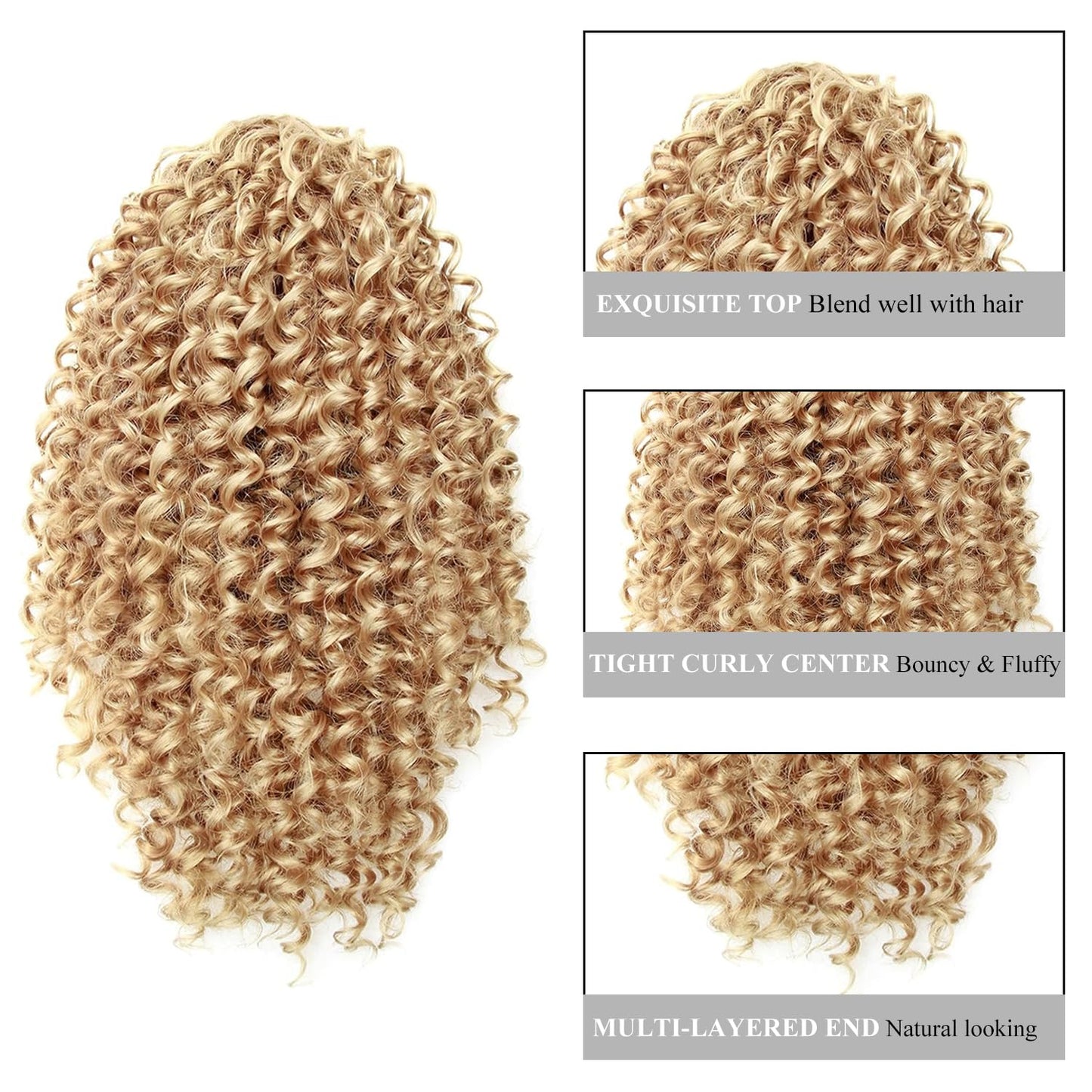 XSASLYET 10 Inch Drawstring Ponytail Extension for Black Women, Curly Long Hair Ponytail, Natural Black Pony Tails Hair Extensions with Secure Fit for Easy Daily Wear (27)