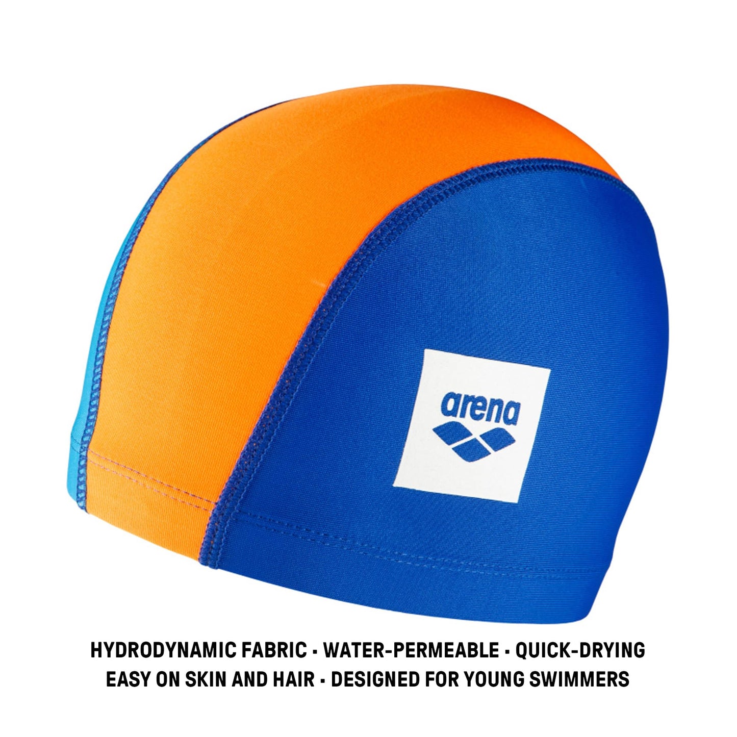 Arena unisex adult Arena Unix II Kids Swimming Swim Cap, BLUE-ORANGE-LIGHTBLUE, FR Taille Unique Taille Fabricant TU US