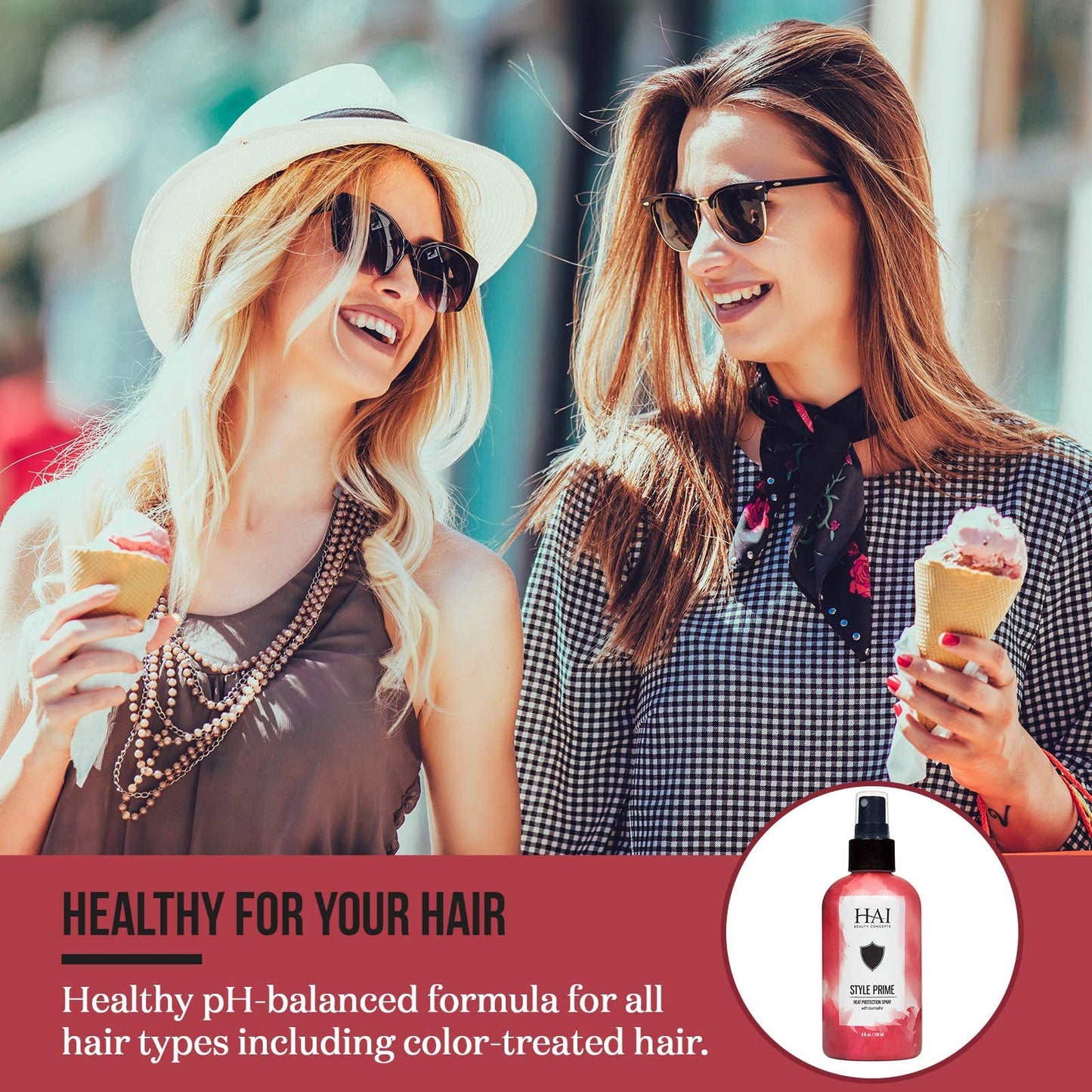 HAI Classic Convertable Professional Flat Iron & STYLE PRIME Professional Heat Protection Spray, 8fl. oz.