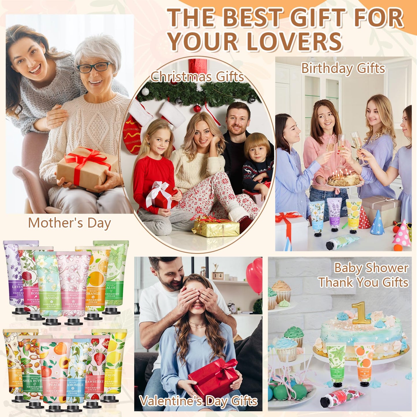 24 Pack Hand Cream Gifts Set For Women, Mini Hand Lotion Travel Size in Bulk for Dry Cracked Hands, Graduation Gifts, Christmas Gifts, Thanksgiving Gifts, Teacher Appreciation Gifts, Party Favors