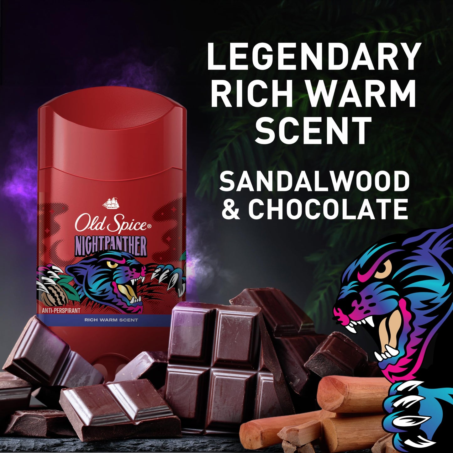 Old Spice Aluminum Free Deodorant for Men, 24/7 Odor Protection, 24/7 Freshness & Lasting Scent, NightPanther Scent, 3.0 oz (Pack of 3)