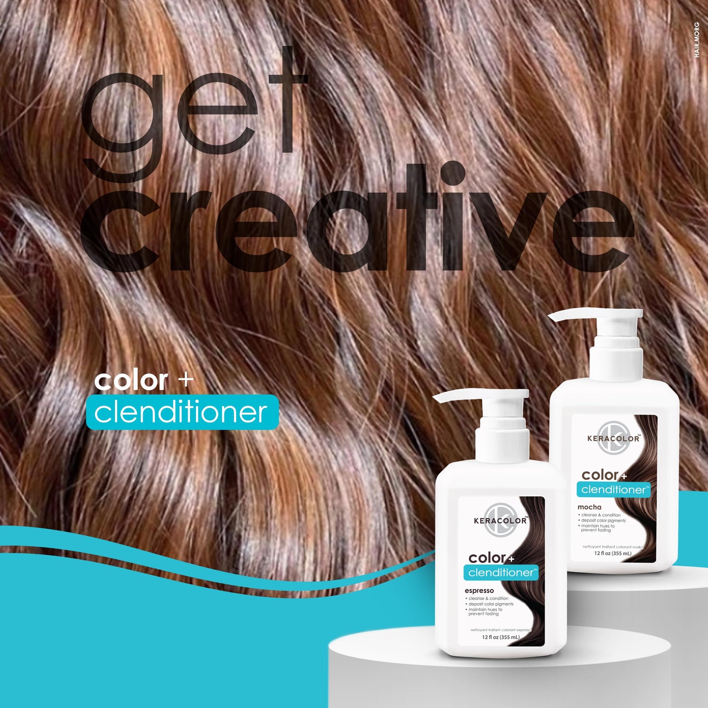 Keracolor Clenditioner ESPRESSO Hair Dye - Semi Permanent Hair Color Depositing Conditioner, Cruelty-free, 33.8 Fl Oz