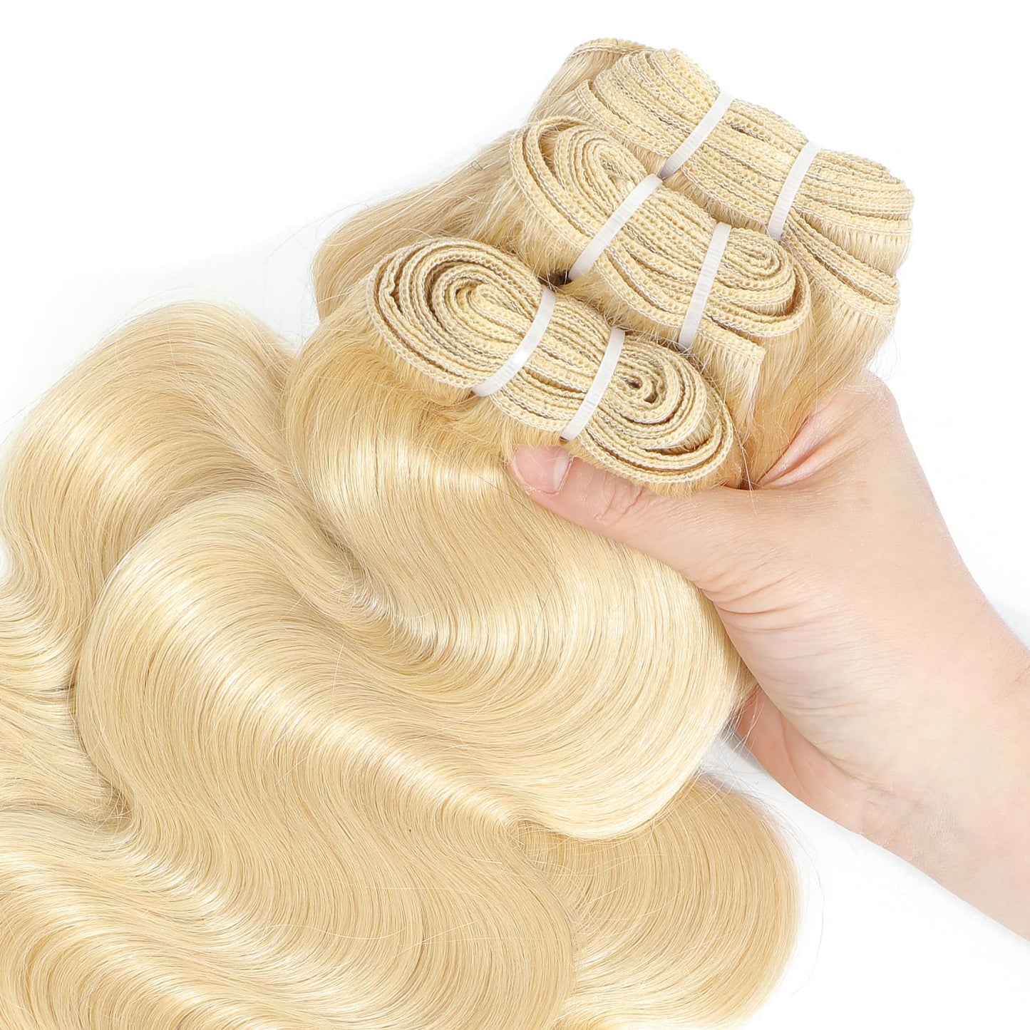 613 Bundles Blonde Body Wave Bundles Human Hair 10 12 14 Inch 100% Unprocessed 12A Grade Brazilian Virgin Human Hair Bundles 613 Human Hair Bundles 300g Blonde Bundles Human Hair
