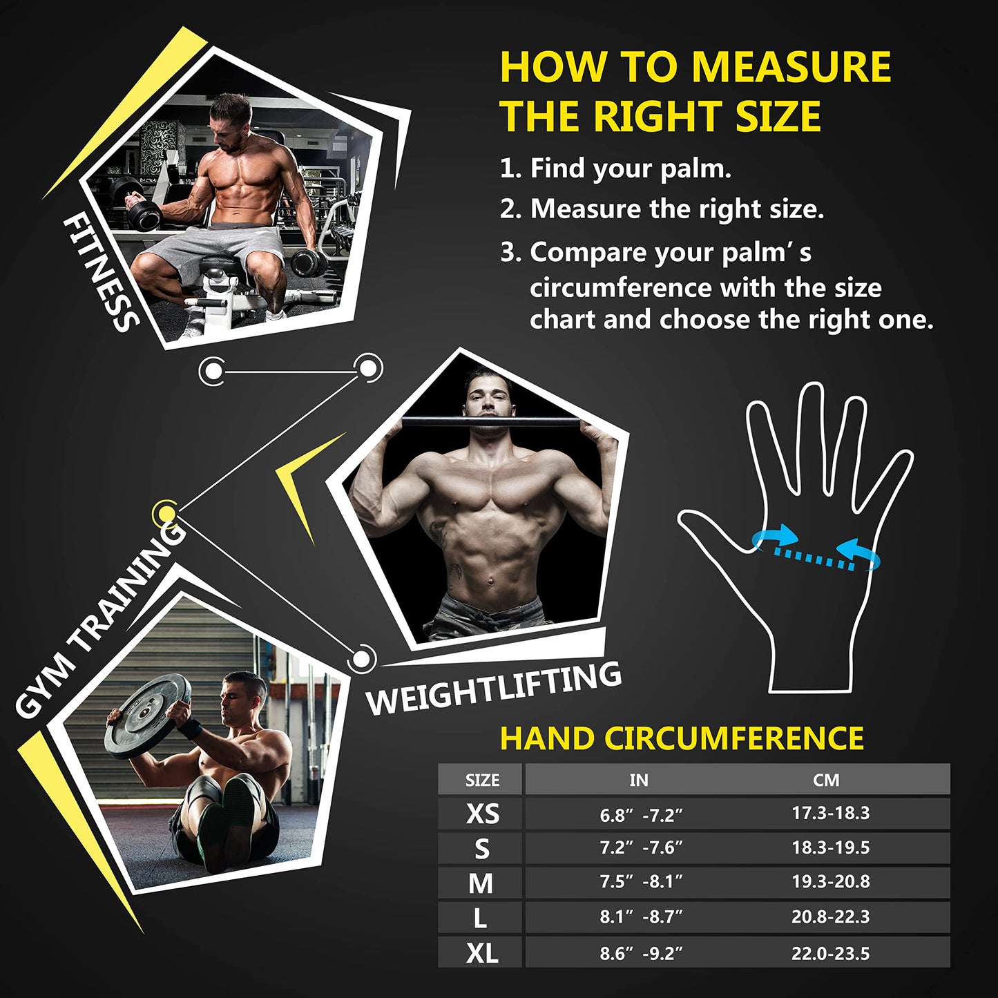 ihuan Ventilated Weight Lifting Gym Workout Gloves Full Finger with Wrist Wrap Support for Men & Women, Full Palm Protection, for Weightlifting, Training, Fitness, Hanging, Pull ups