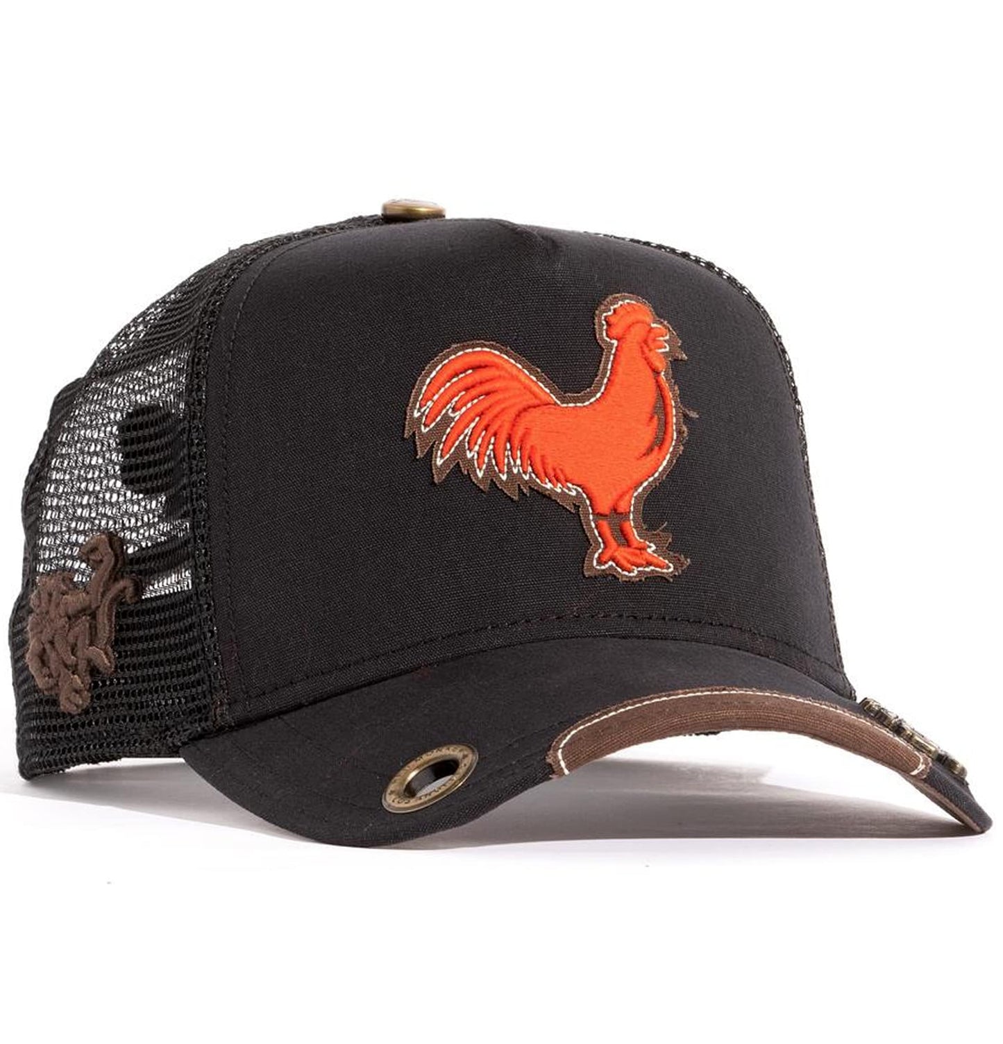 Red Monkey The Cock RM1387 Fashion Unisex Limited Edition Trucker Hat Cap | 2 Colors (Black)