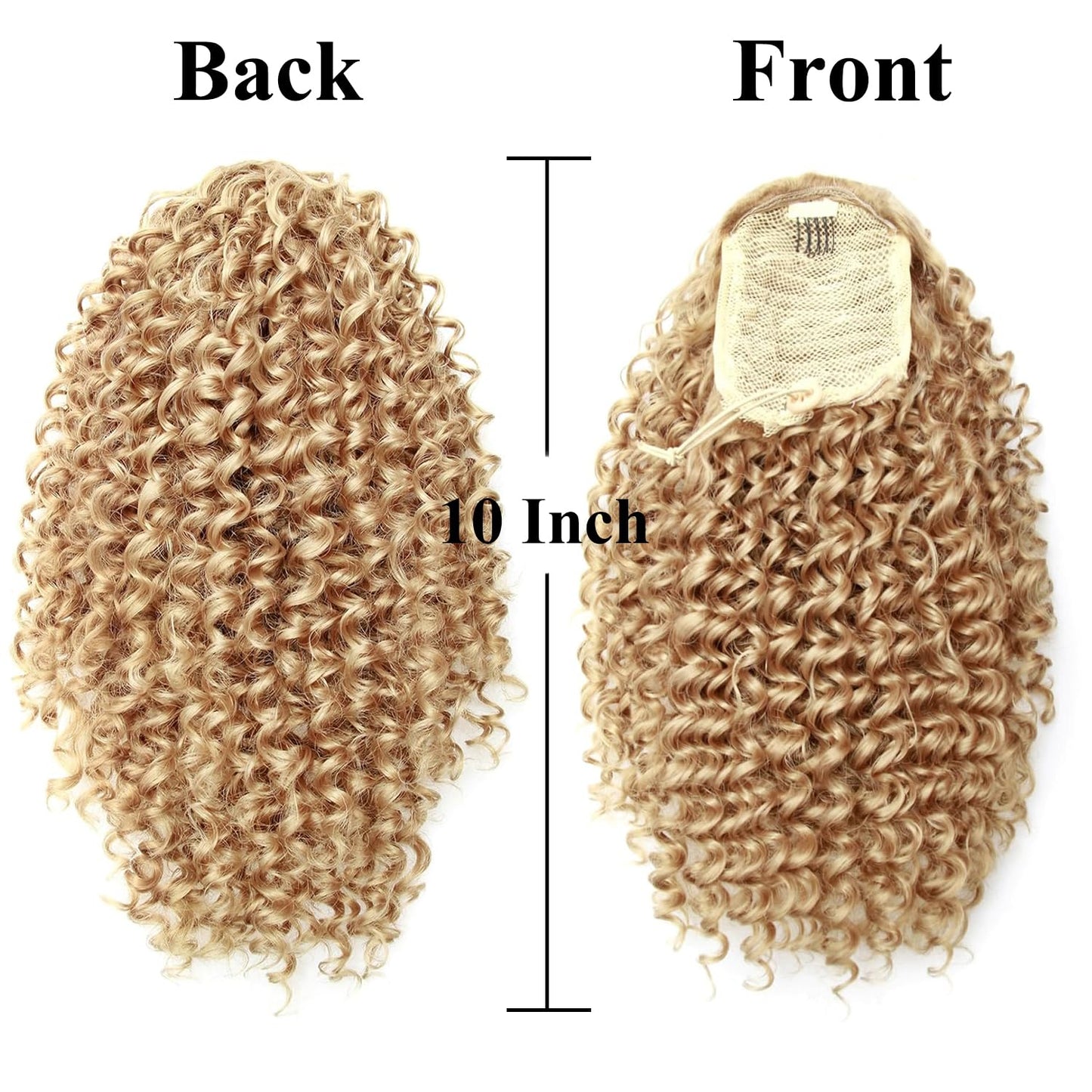 XSASLYET 10 Inch Drawstring Ponytail Extension for Black Women, Curly Long Hair Ponytail, Natural Black Pony Tails Hair Extensions with Secure Fit for Easy Daily Wear (27)