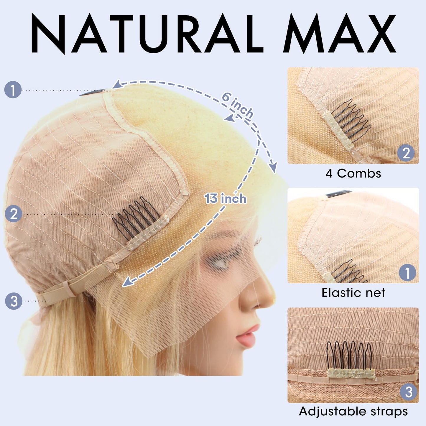 613 Lace Front Wig Human Hair Deep Wave 20 Inch Blonde Wig Human Hair 16A 13x6 HD Blonde 613 Deep Wave Lace Front Wigs Curly Glueless Wig Pre Plucked 180% Density Blonde Frontal Wig Deep Wave 613 Wig