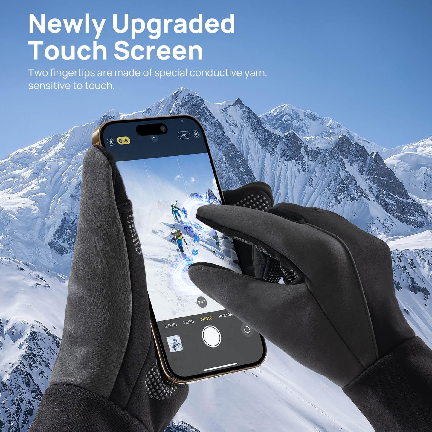 Winter Gloves for Cold Weather Men Women: Winter Glove Touch Screen, Waterproof Windproof Snowproof Unisex for Outdoor Sports Daily Use Running Cycling Driving Walking Skiing Hiking Fishing