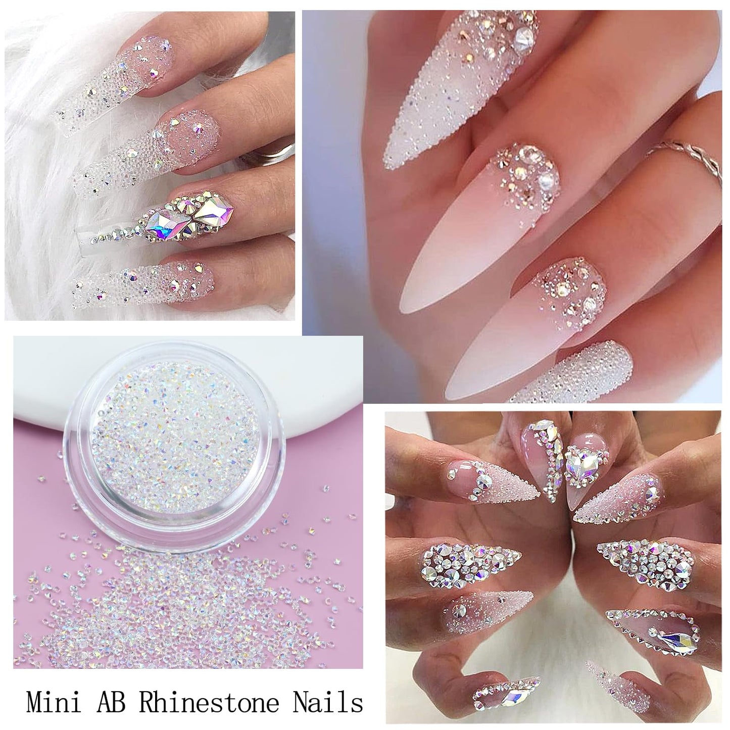 4 Boxes Nail Rhinestones Flatback Rhinestones Nail Charms Multi Shaped Crystals Nail Gems and Rhinestones for Nails, Nail Jewels Nail Art Supplies Luxurious Nail Accessories for Women Nail Decorations