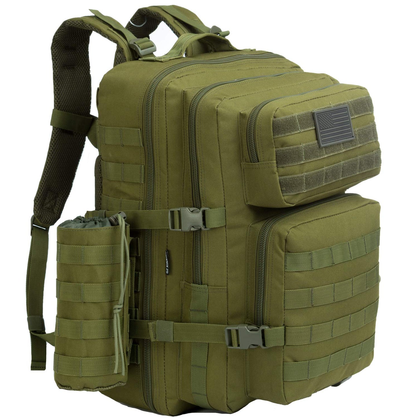 GZ XINXING 3 Day Large Assault Pack Military Tactical Army Molle Rucksack Backpack Bug Out Bag Hiking Daypack (GREEN)