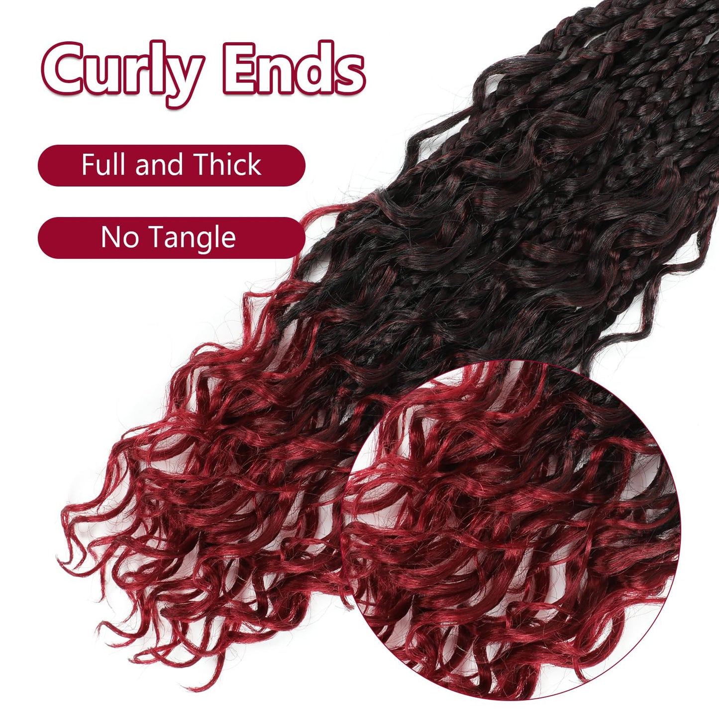 8 Packs Crochet Box Braids- 10 Inch Bohomian Box Braid Crochet Hair Boho Box Braids Crochet Braids Hair Synthetic Braiding Hair Goddess Box Braids Crochet Hair for black women (10(8Packs), 1B/Bug)