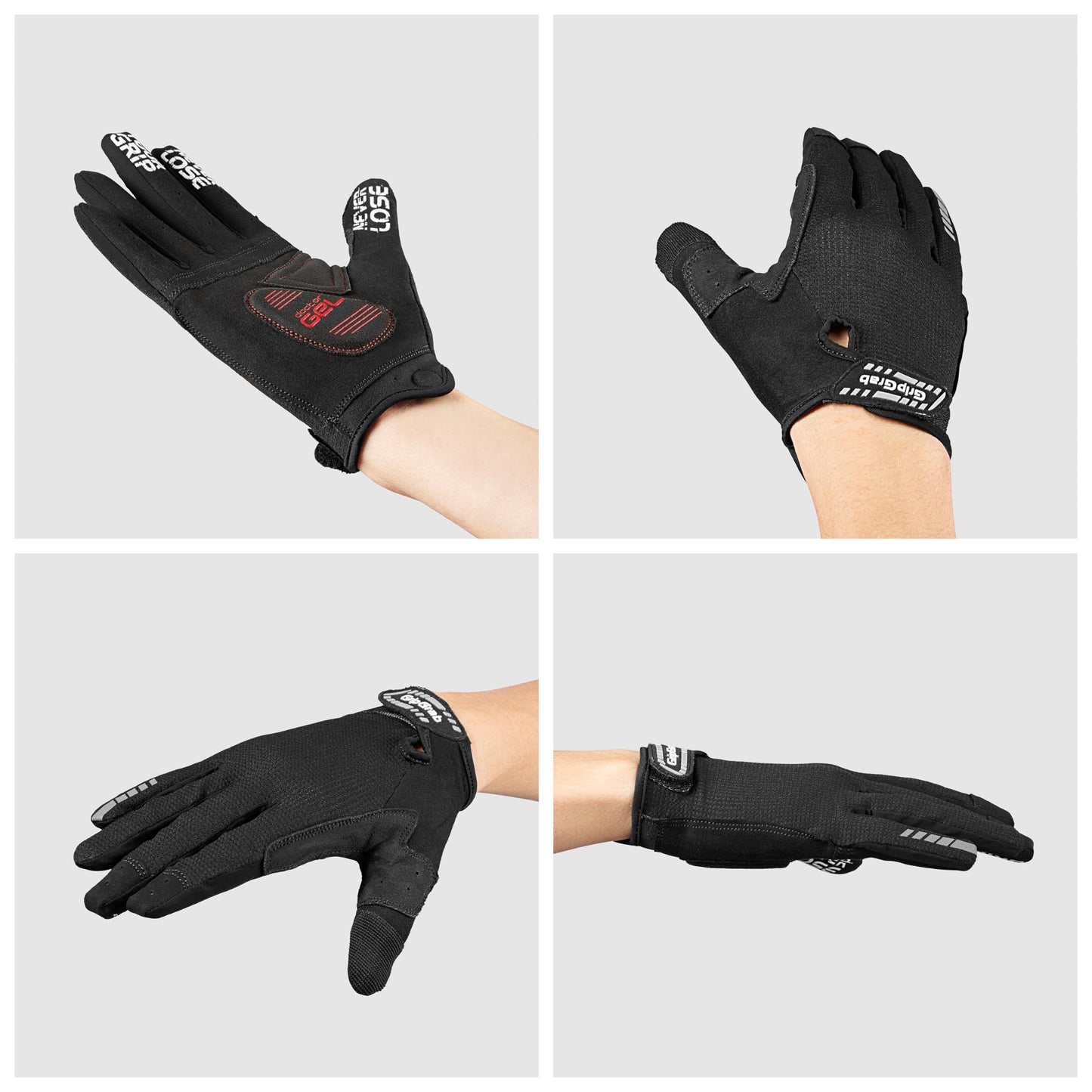 GripGrab SuperGel XC Padded Full Finger Summer Cycling Gloves Cushioned Off-Road MTB Gravel Bike Mountain Biking Gloves