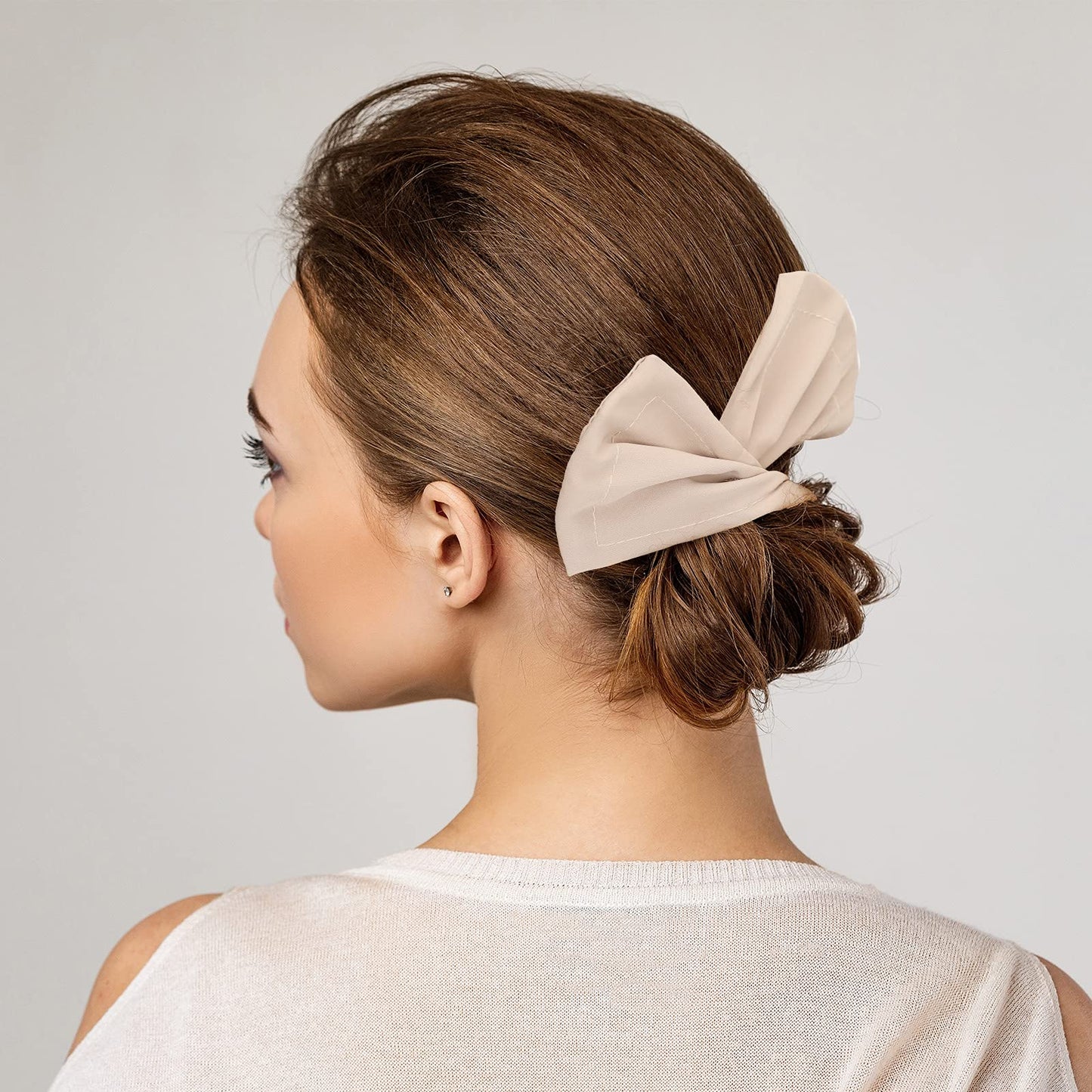 3 Pieces Hair Bun Maker for Women French Hairstyle Twist Donut Flexible Former Accessories Lazy Curler for Women Long Hair Styling(Black, Beige, Khaki)