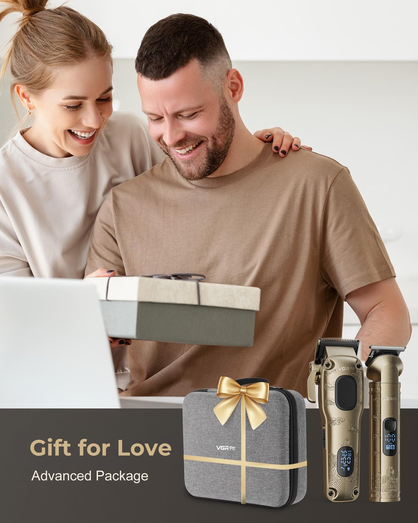 Hair Clippers for Men Professional, Cordless Hair Clippers for Hair Cutting, Mens Clippers and Trimmers Set, Electric Hair Trimmer for Men with Package Box