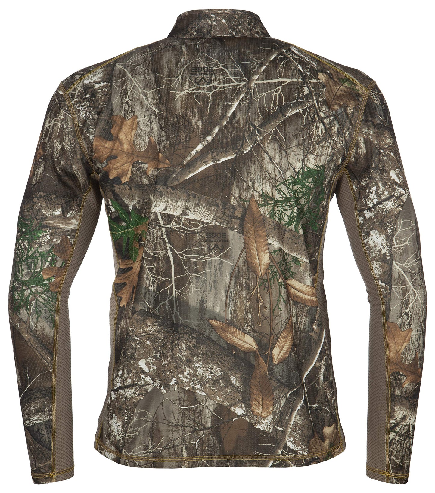 SCENTBLOCKER Angatec Long Sleeve 1/4 Zip Performance Shirt Mens Camo Hunting Clothes (RT Edge, Small)